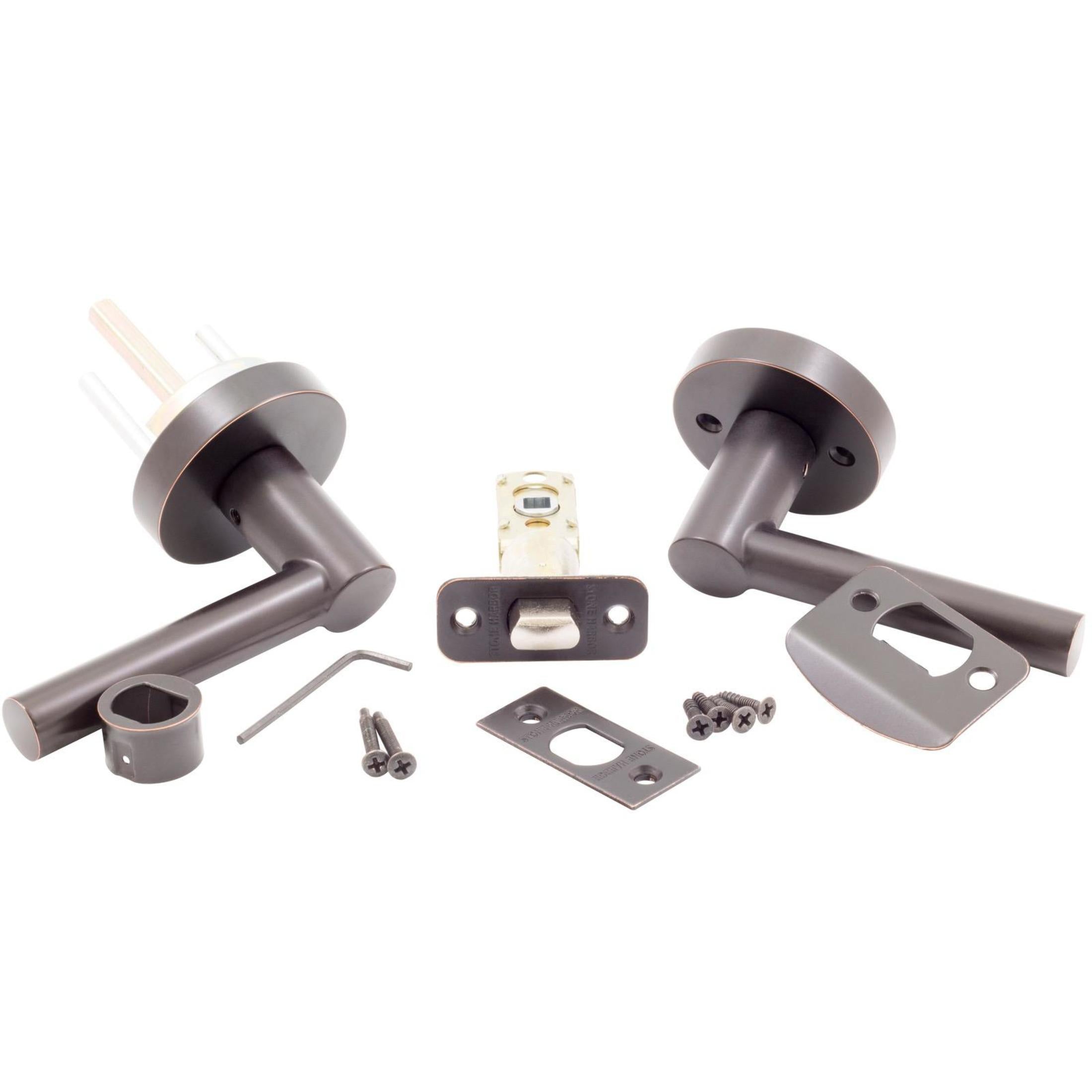 Zurich Door Lever with Round Rosette, Passage (Hall/Closet) Function