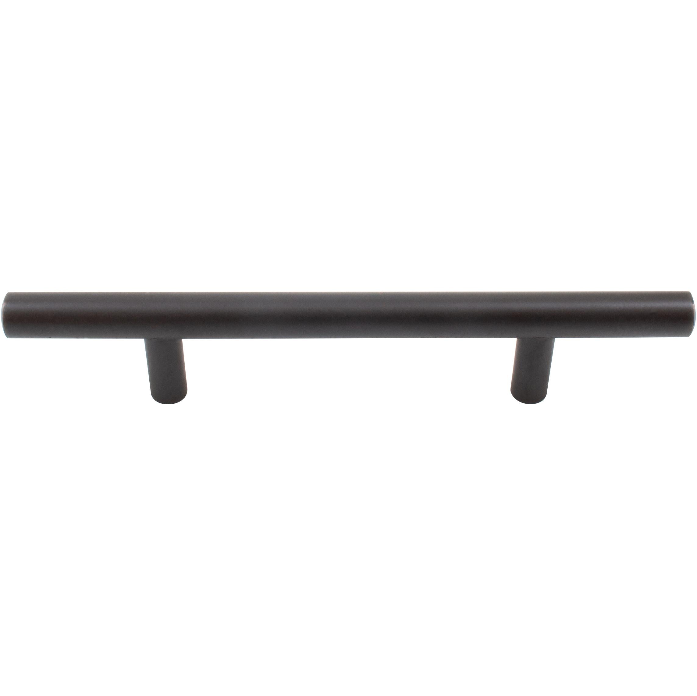 Plated Steel Bar Pull with Rounded Ends, 96 Millimeters, Vintage Bronze