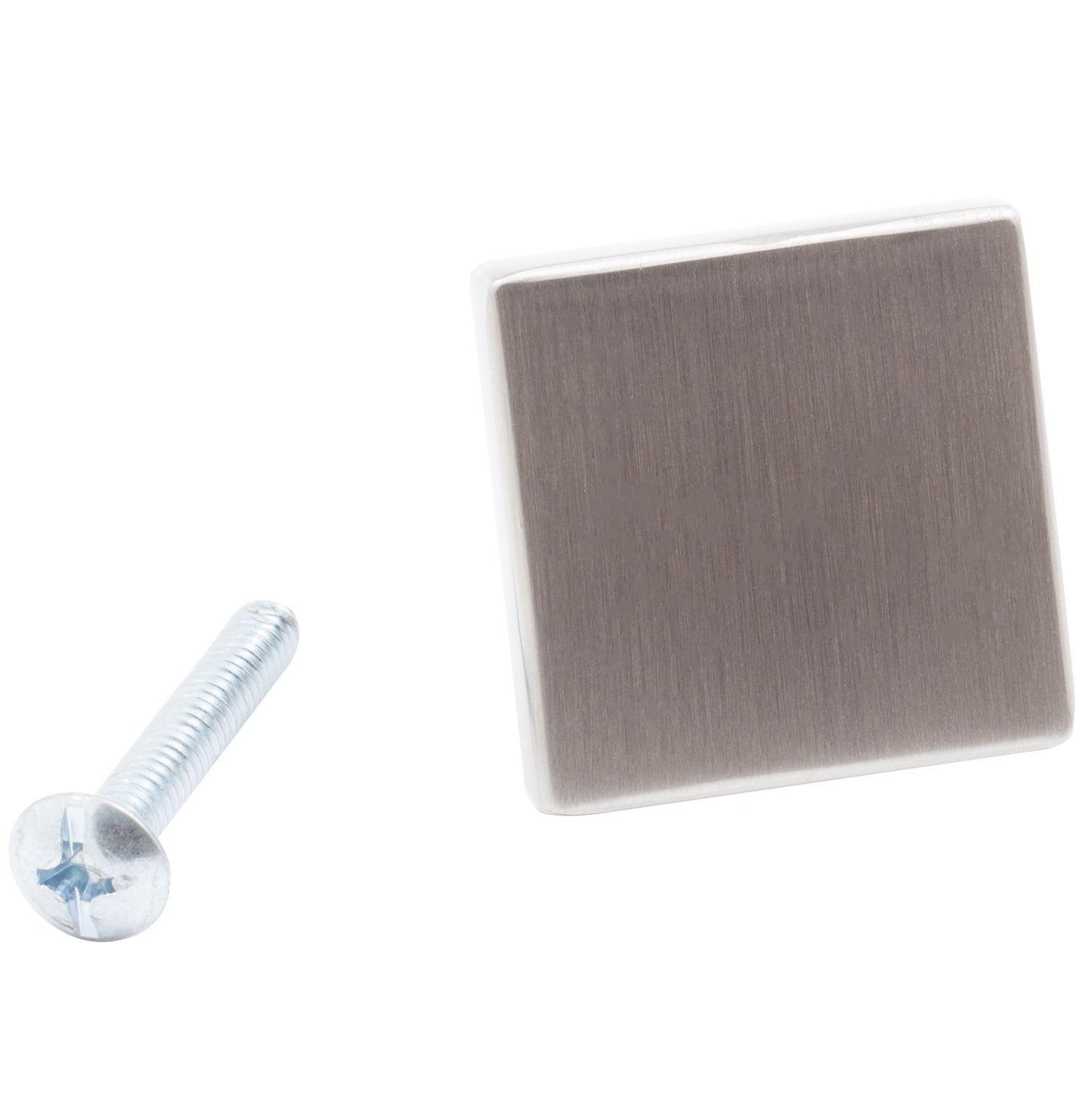 Stone Harbor Hardware Contemporary Square Cabinet Knob, 1-1/8 Inches, Zinc Base Material, Satin Nickel