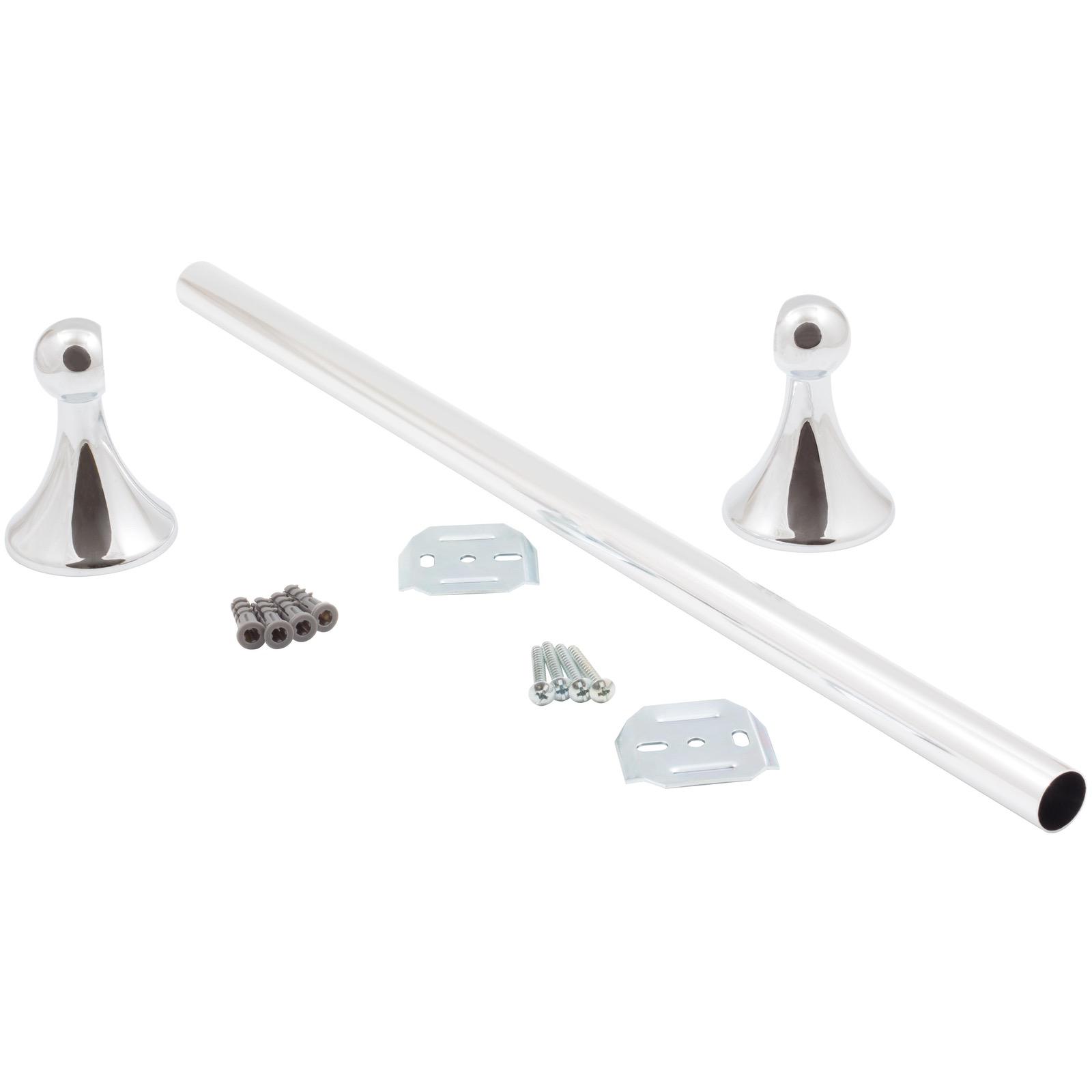 Stone Harbor Hardware Coastal Towel Bar, 30 Inches, Polished Chrome