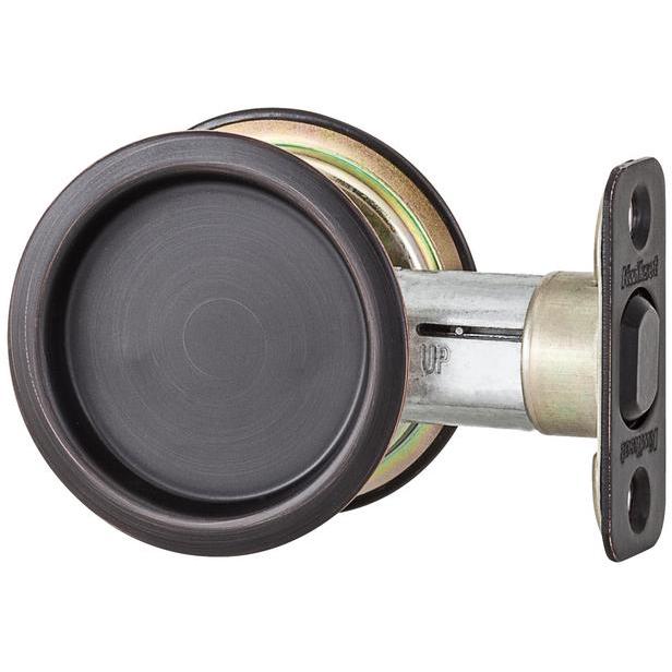 Round Passage/Hall & Closet Pocket Door Lock - 334 Series with Round Corner Latch