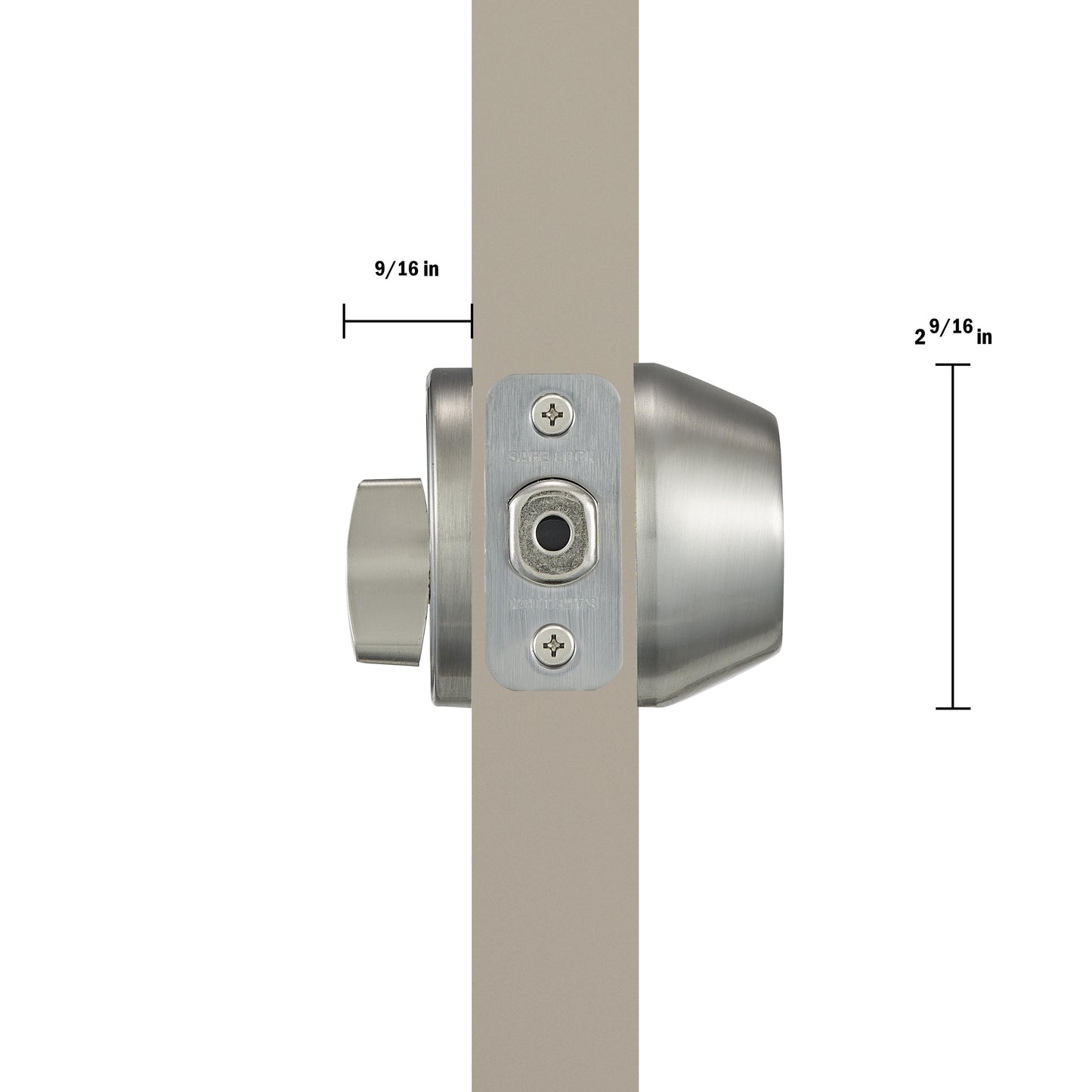SD9100 15 4AL RCS K3 1-Cyl Deadbolt - Satin Nickel
