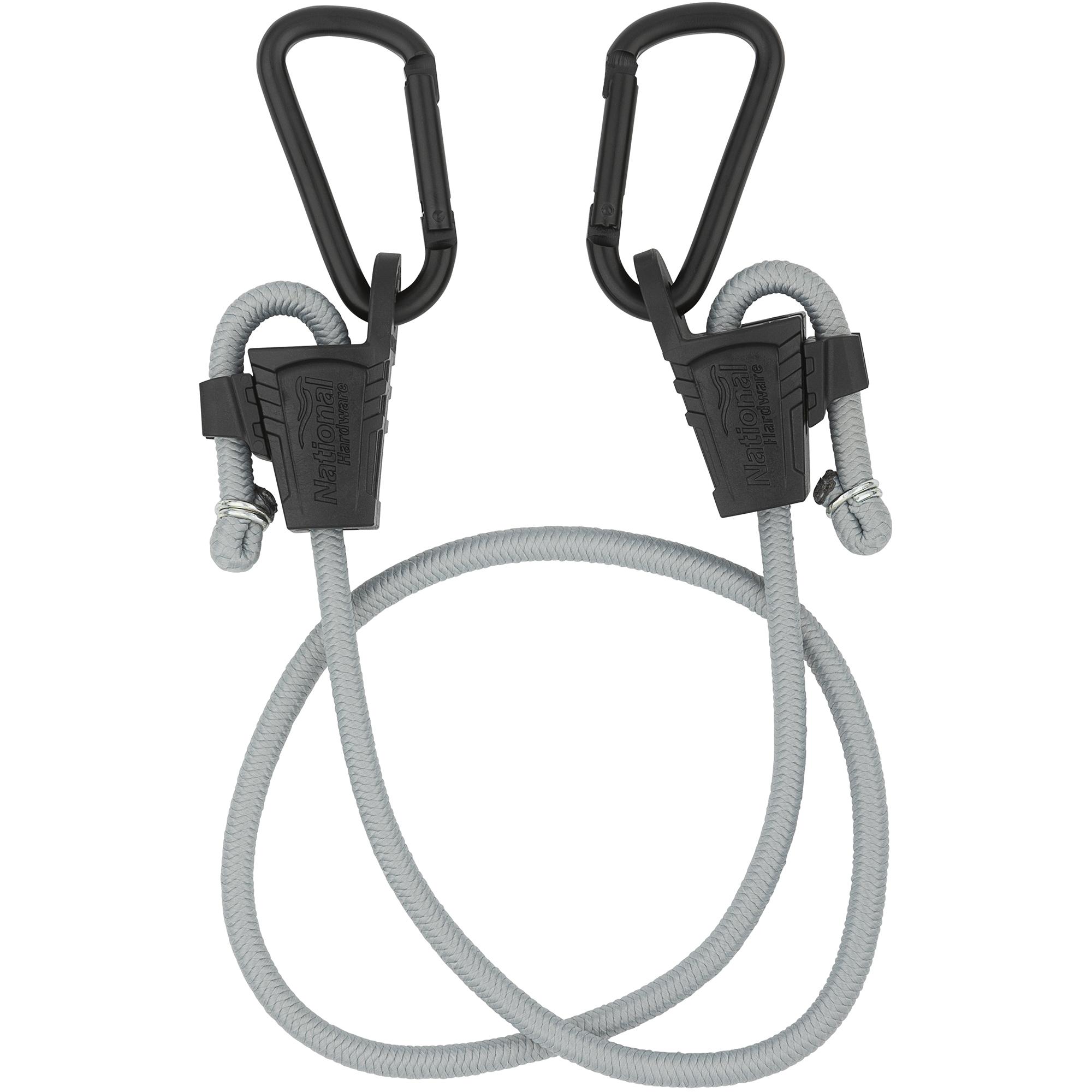 National Hardware - N263-081 V3318 40" Adjustable Bungee in Black, 2 pack