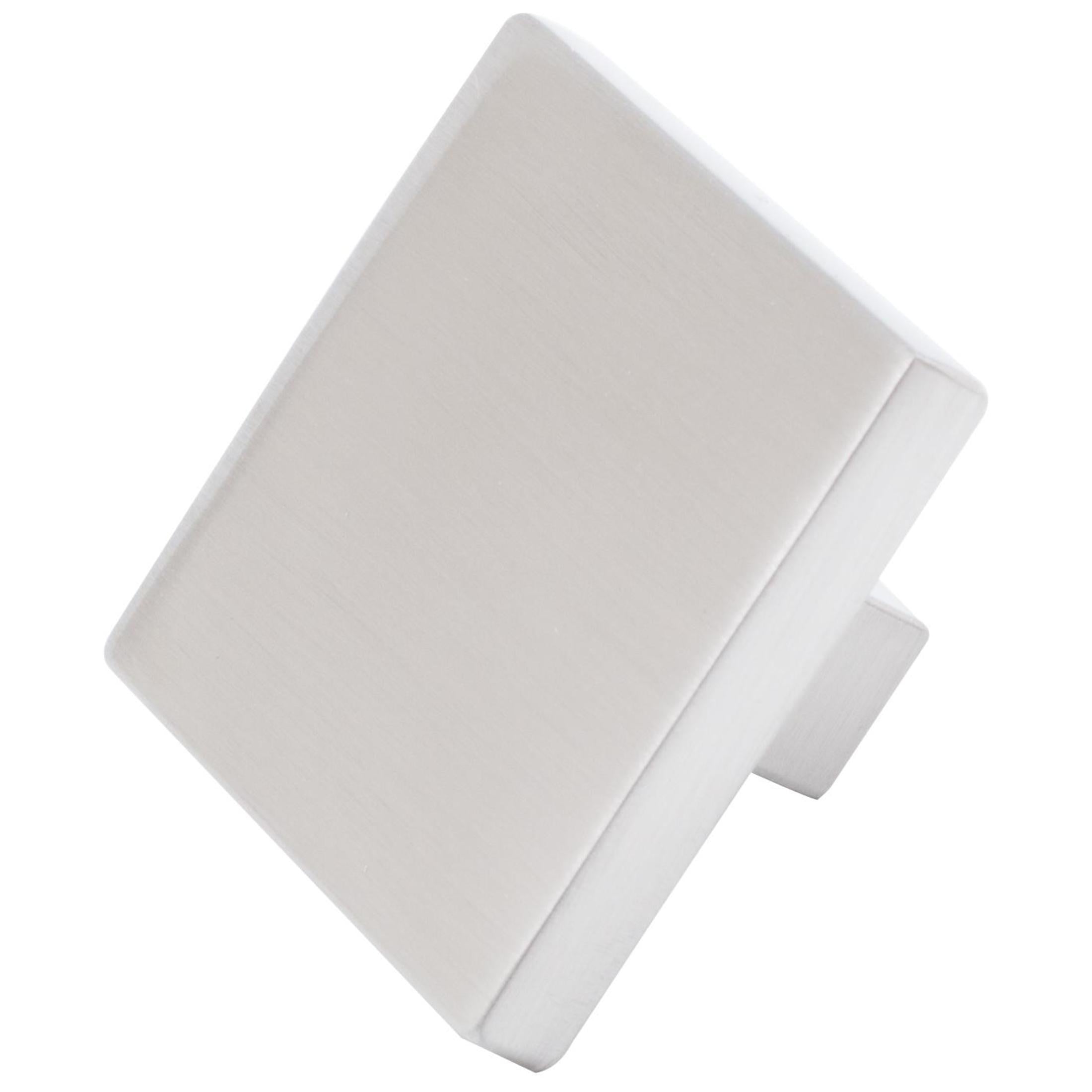 Contemporary Square Cabinet Knob, 1-1/2 Inches, Zinc Base Material