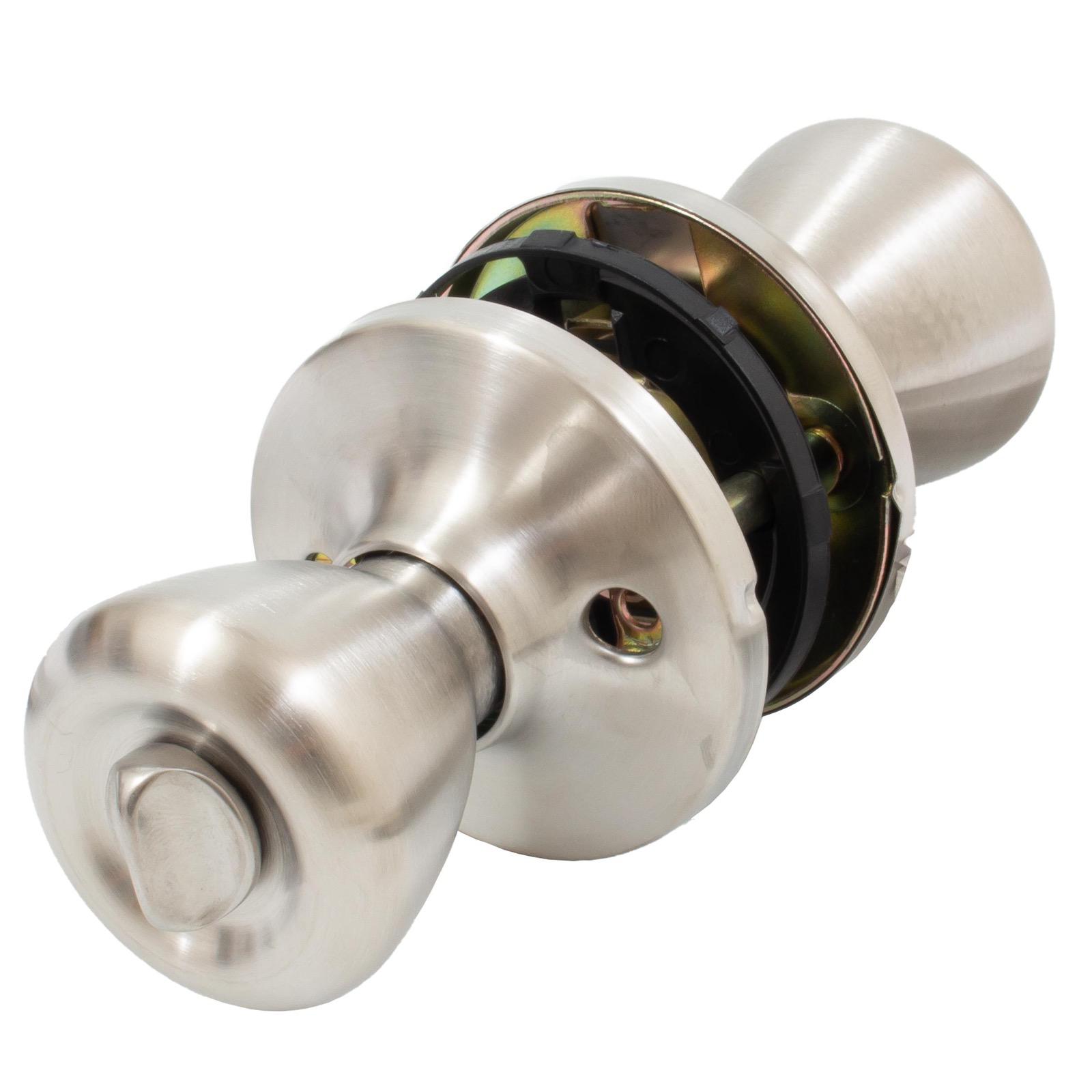 Stone Harbor Hardware Pre-Keyed Entry Work Lock, Entry Latch, KW Keyway, #55665 Key, Satin Stainless Steel