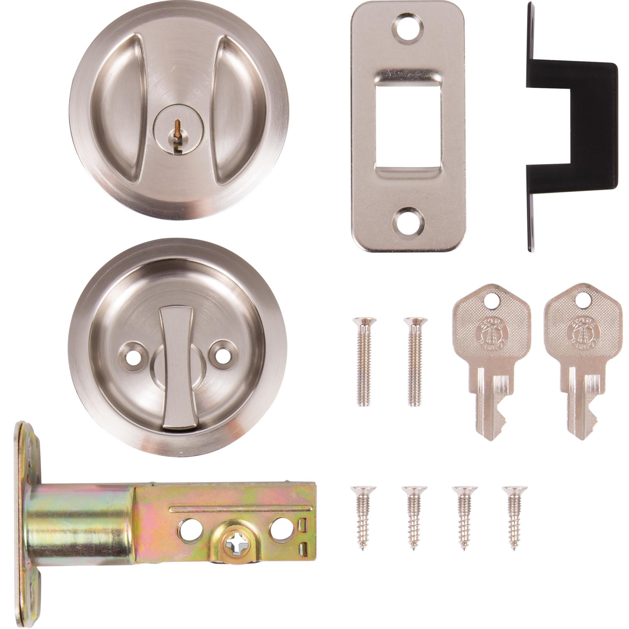 Round Pocket Door Lock Entry