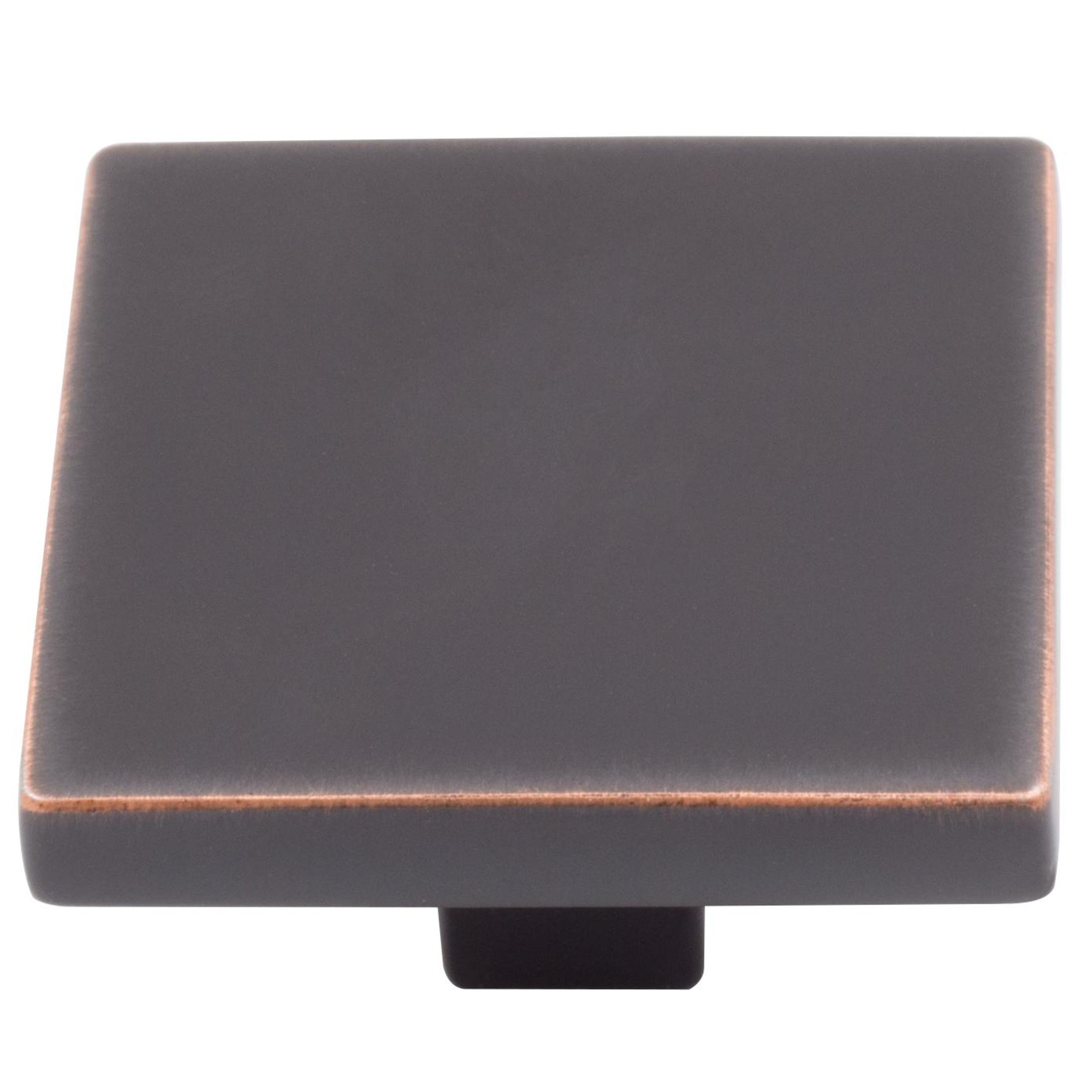 Contemporary Square Cabinet Knob, 1-1/2 Inches, Zinc Base Material