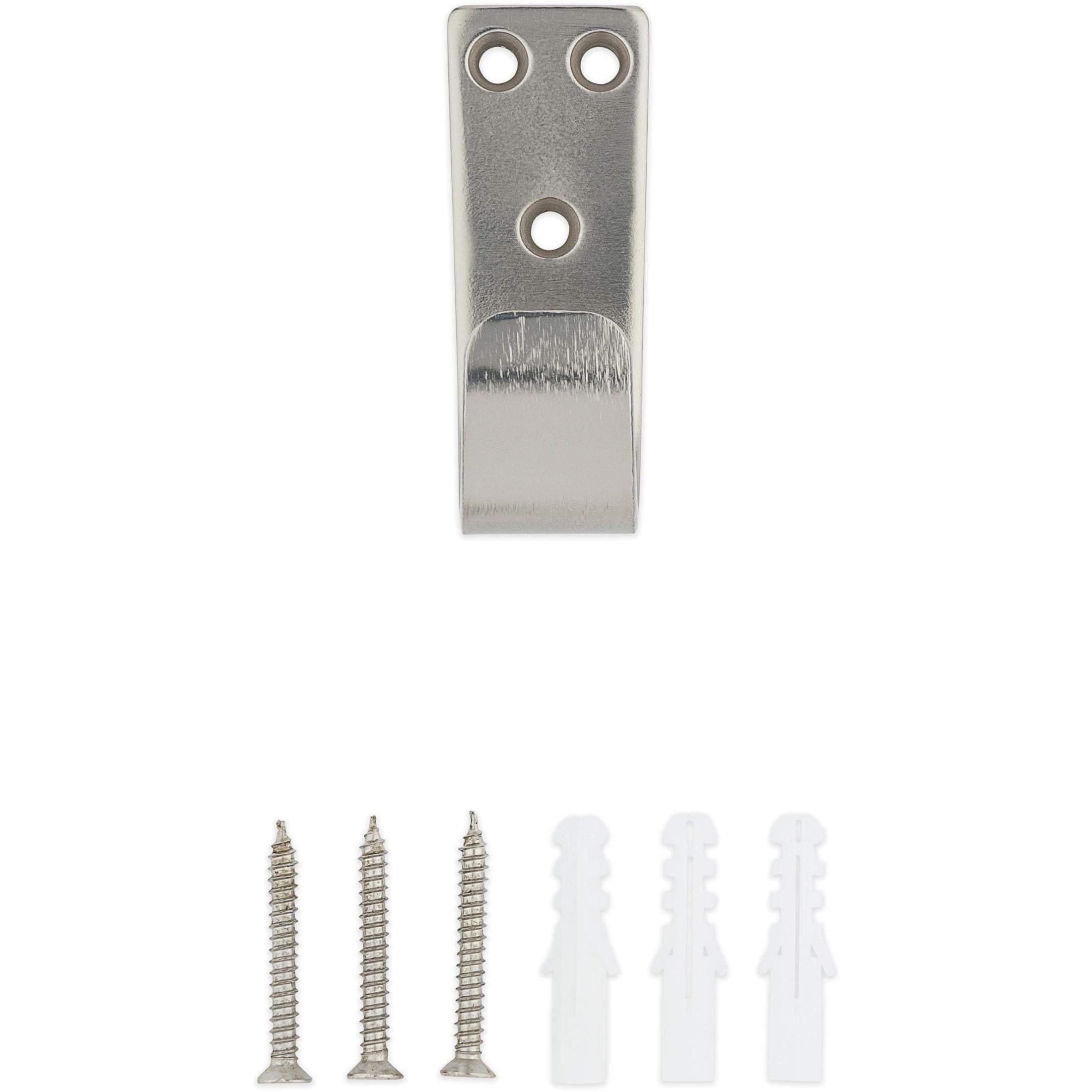 National Hardware - N337-901 V1451, 2-5/16 Cooper Multi-Purpose Hook 2 pack, Satin Nickel
