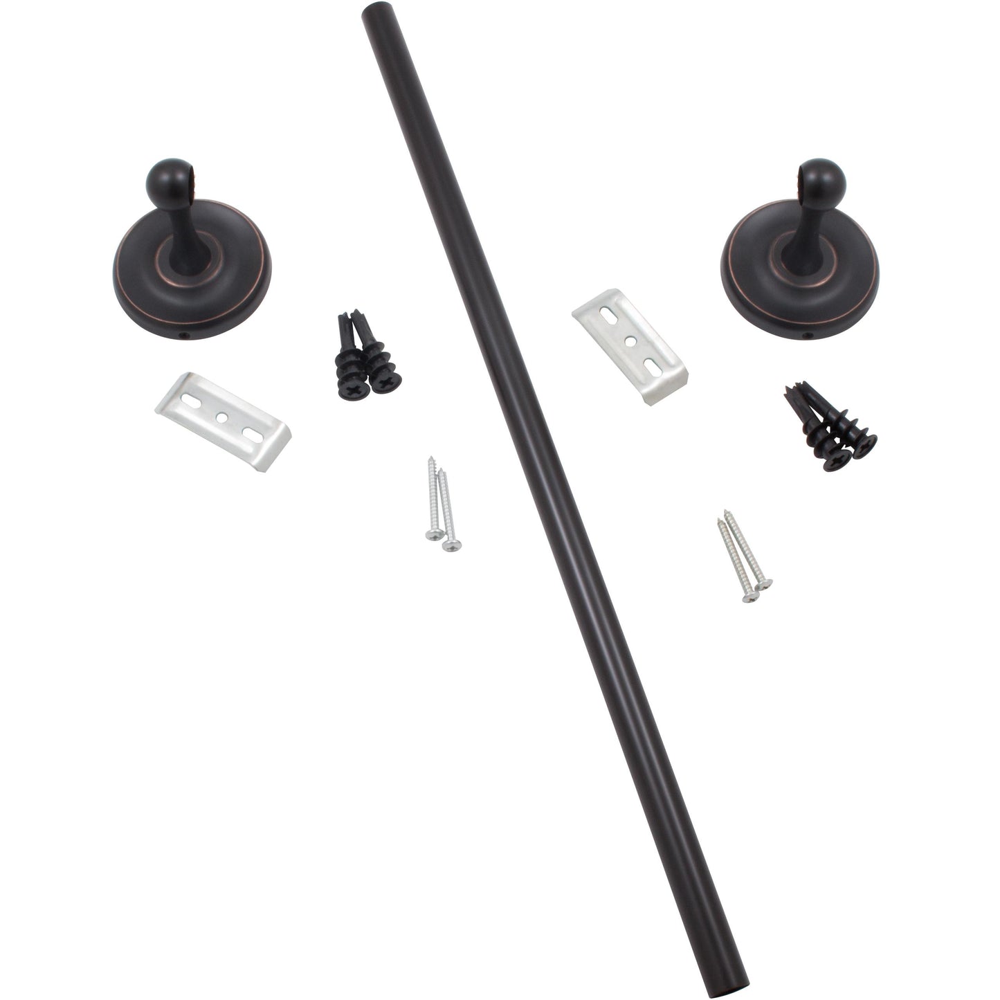 Stone Harbor Hardware Portland Towel Bar, 18 Inches, Vintage Bronze