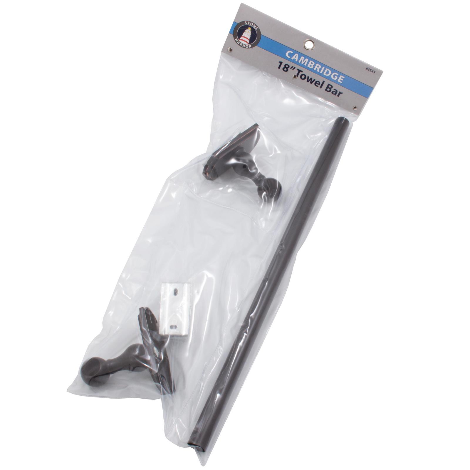 Stone Harbor Hardware Cambridge Towel Bar, 18 Inches, Vintage Bronze