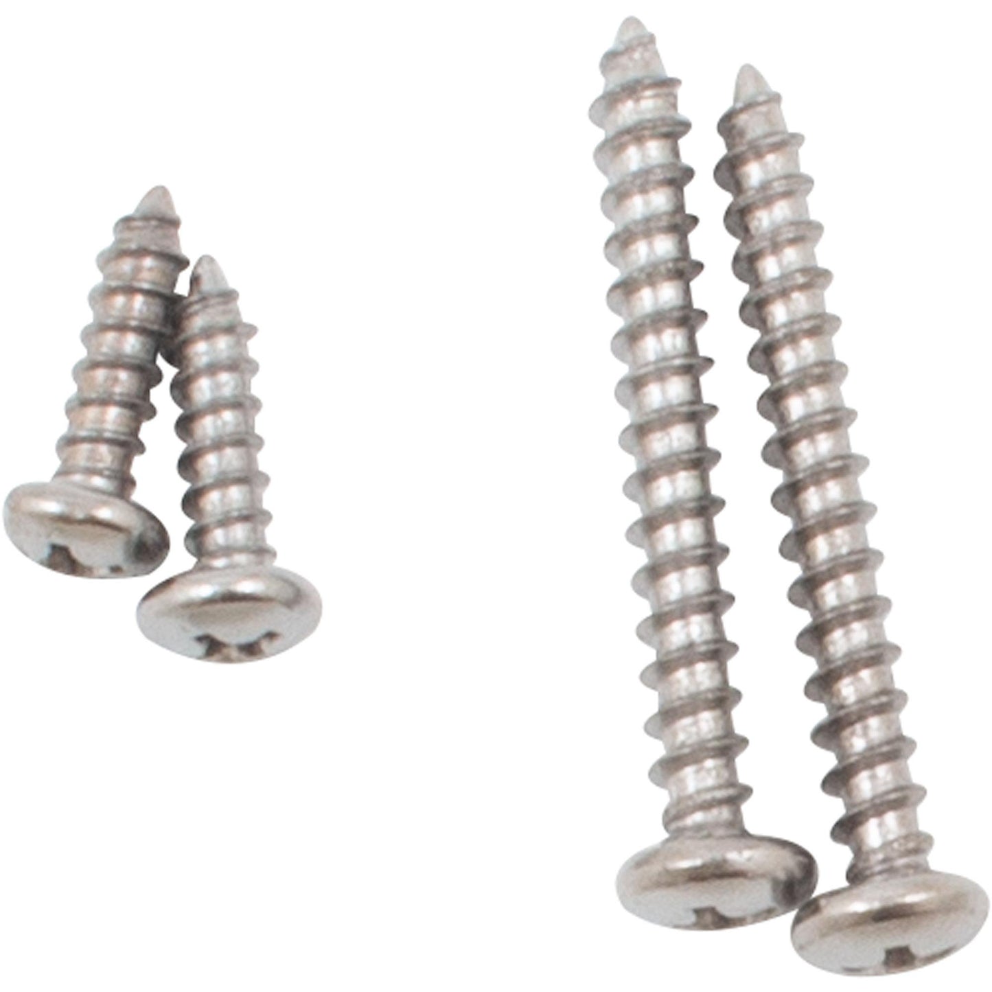 Stone Harbor Hardware Screws for Shelf Brackets, 4-Pack, 1-1/2" (2) and 1/2" (2) Screws, Polished Chrome