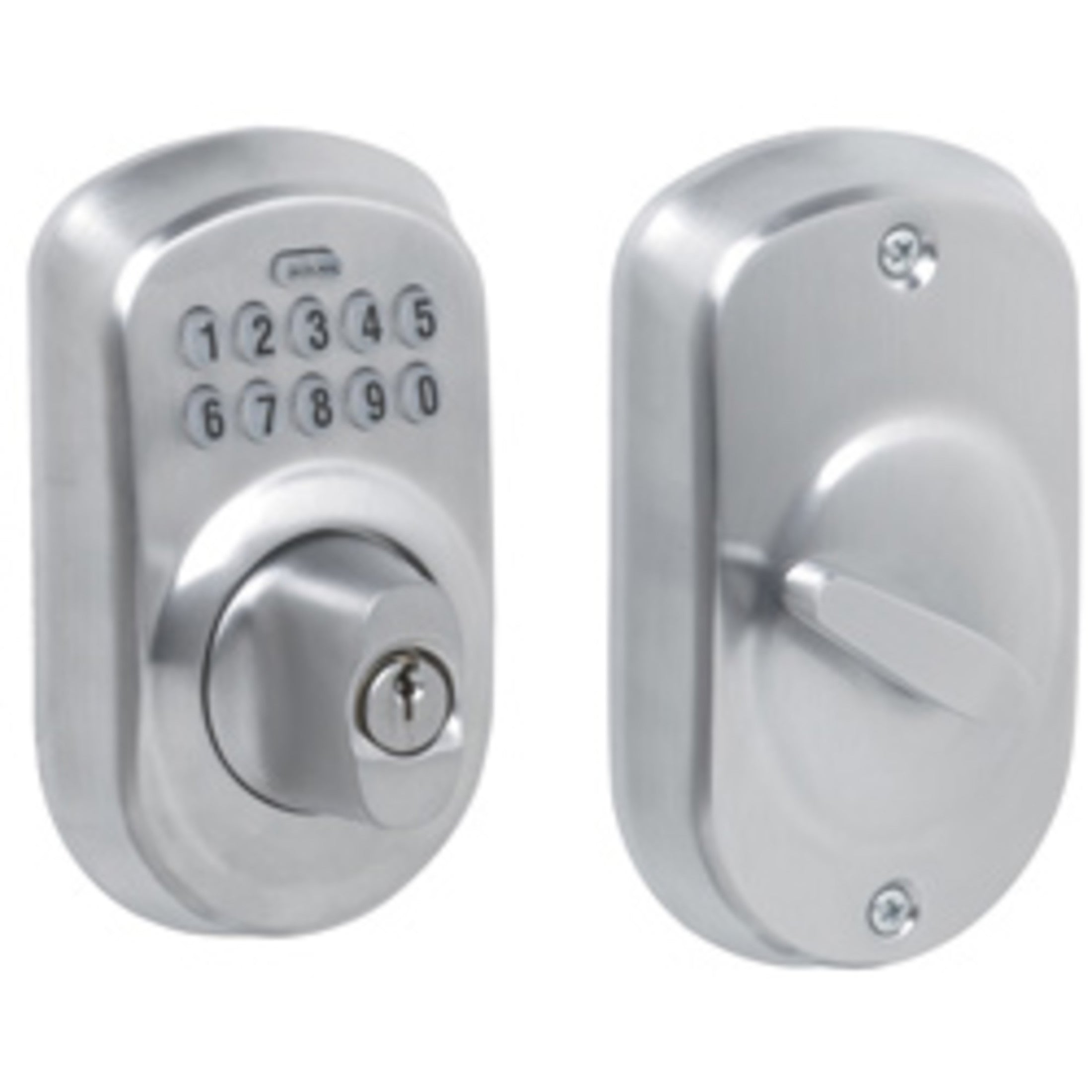 BE365PLY626 12-321 10-116 KD Plymouth Keypad Deadbolt - Satin Chrome