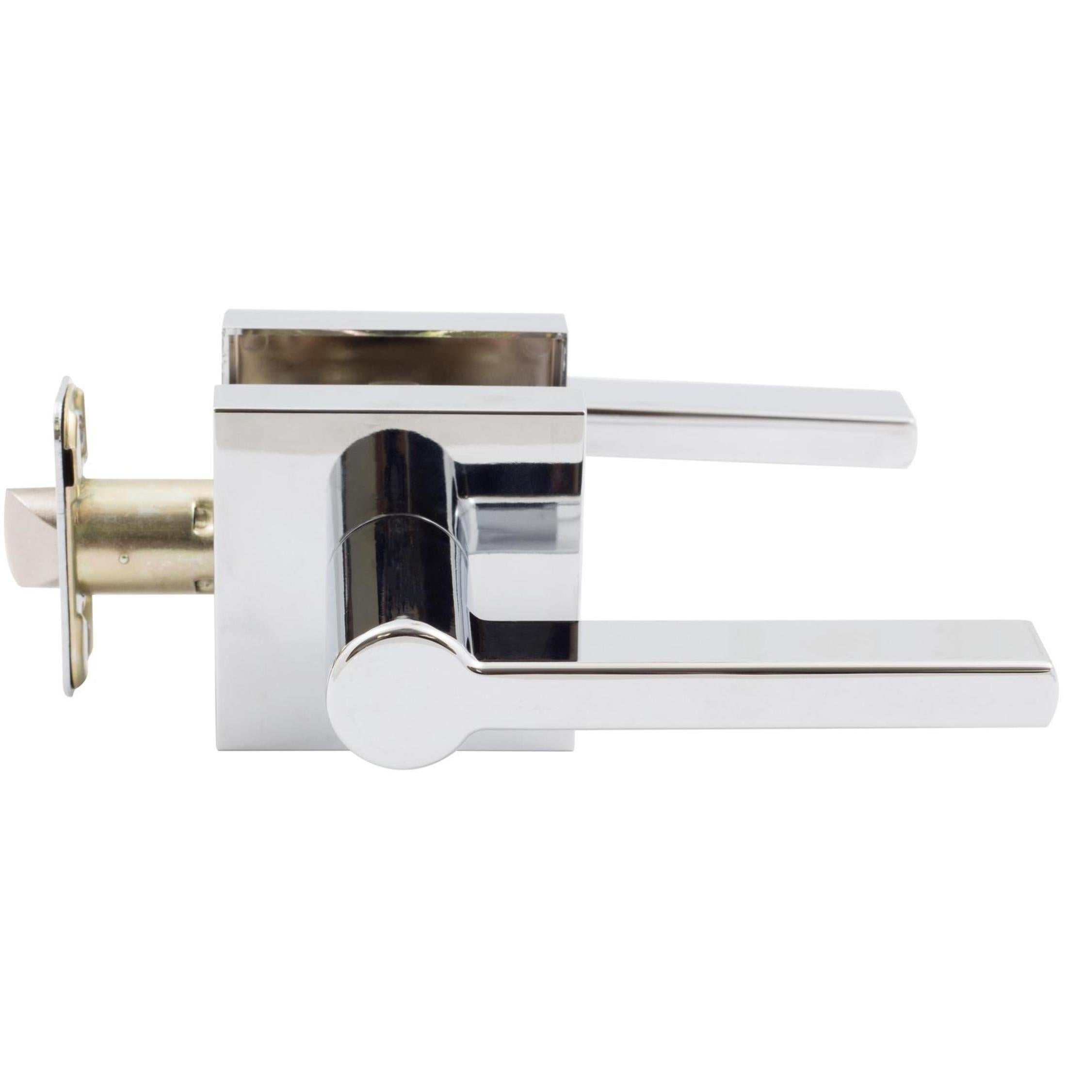 Vienna Door Lever with Square Rosette, Passage (Hall/Closet) Function