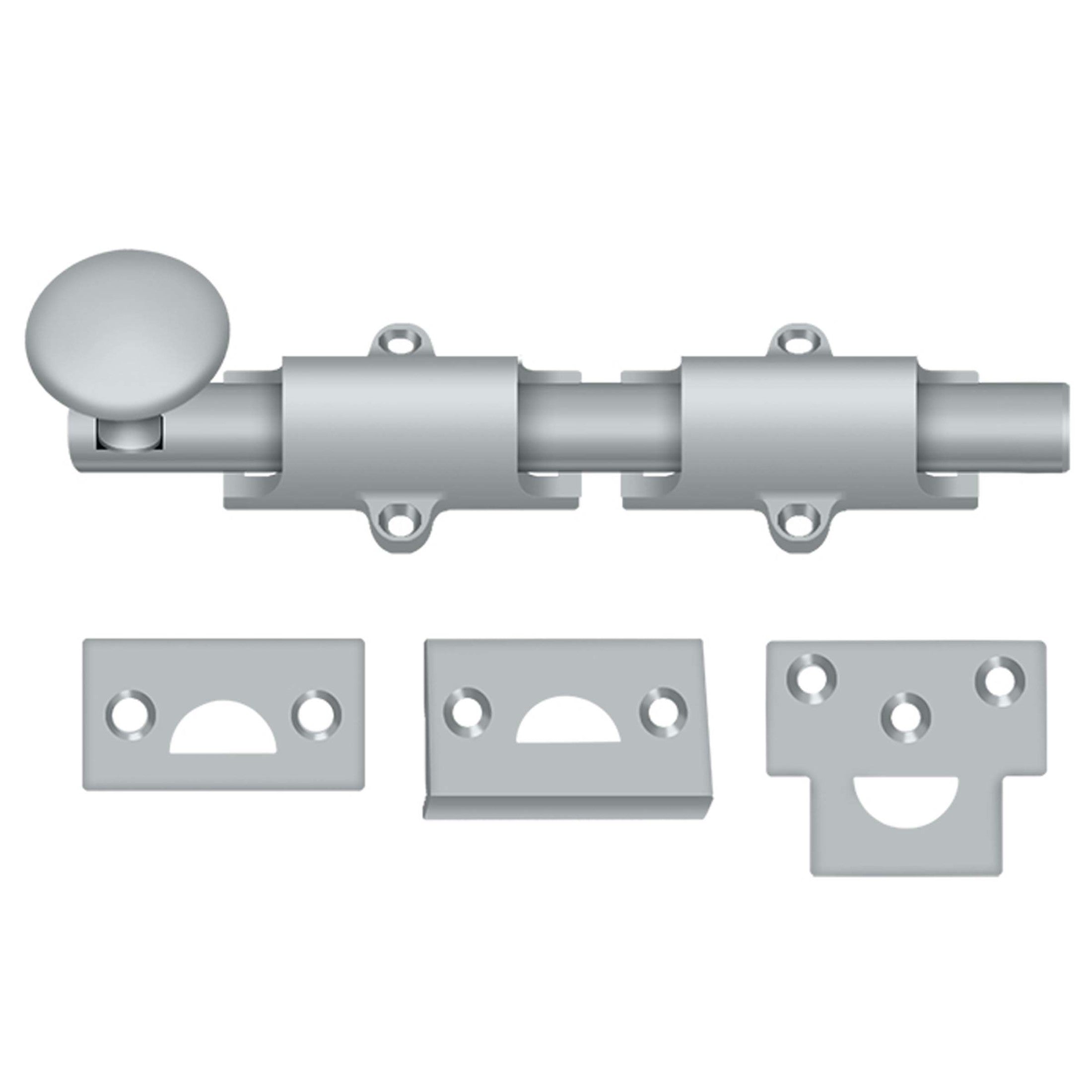 Deltana 6SB26D HD Solid Brass 6-Inch Surface Bolt