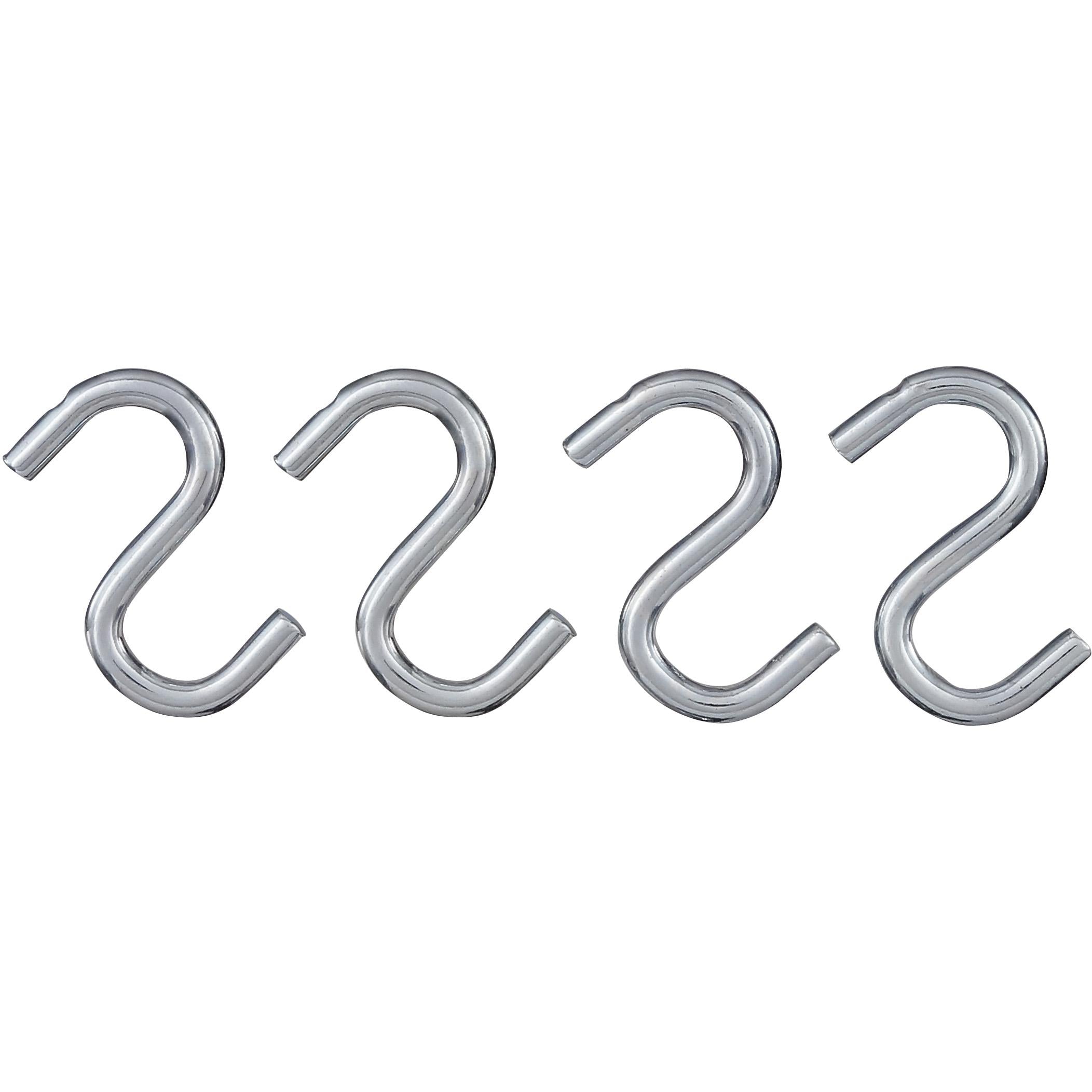 V2076 1" Open S Hook 4/pk - Zinc Plated