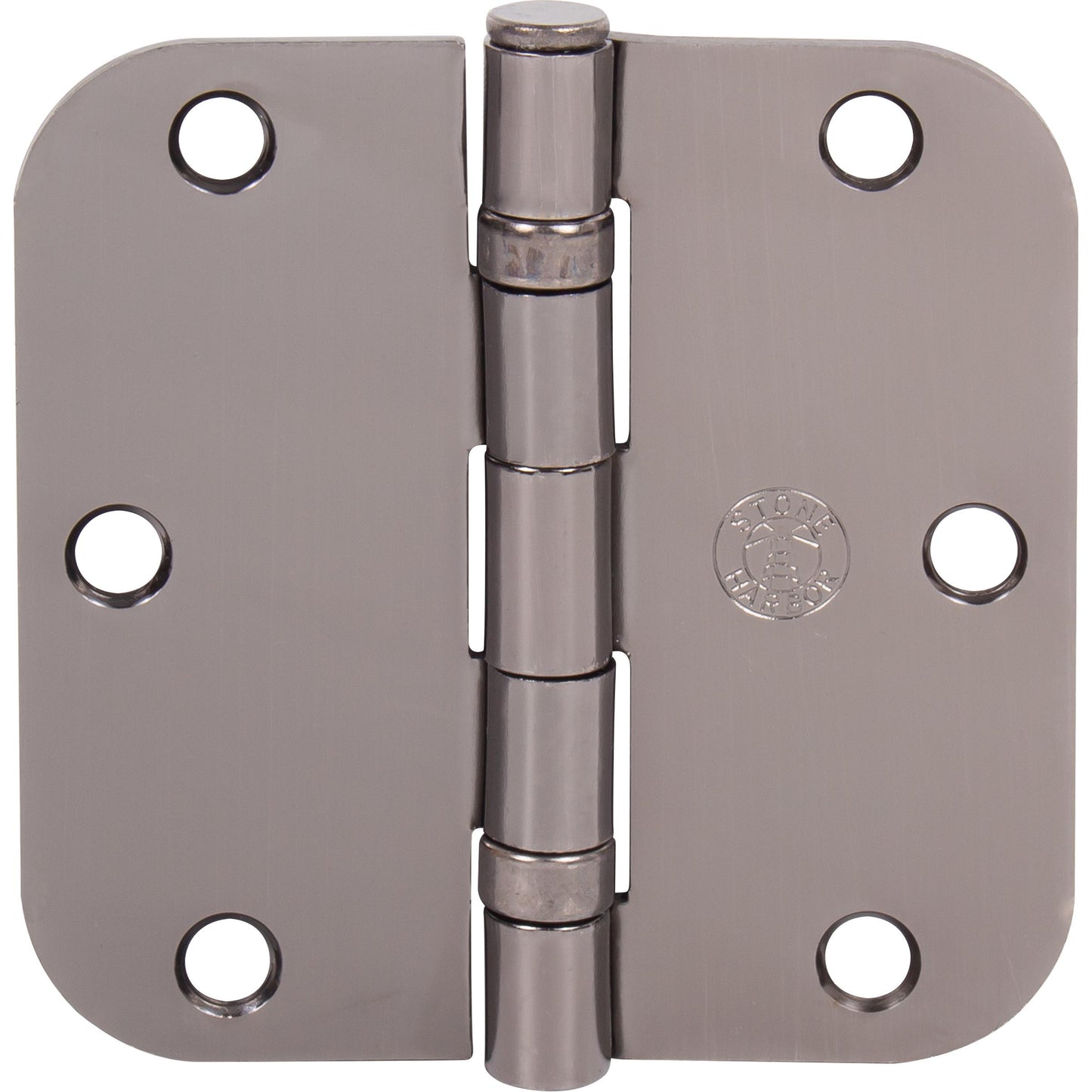 Stone Harbor Hardware 3-1/2" Ball-Bearing Door Hinges, 5/8" Radius Corner, Antique Nickel, 2-Pack