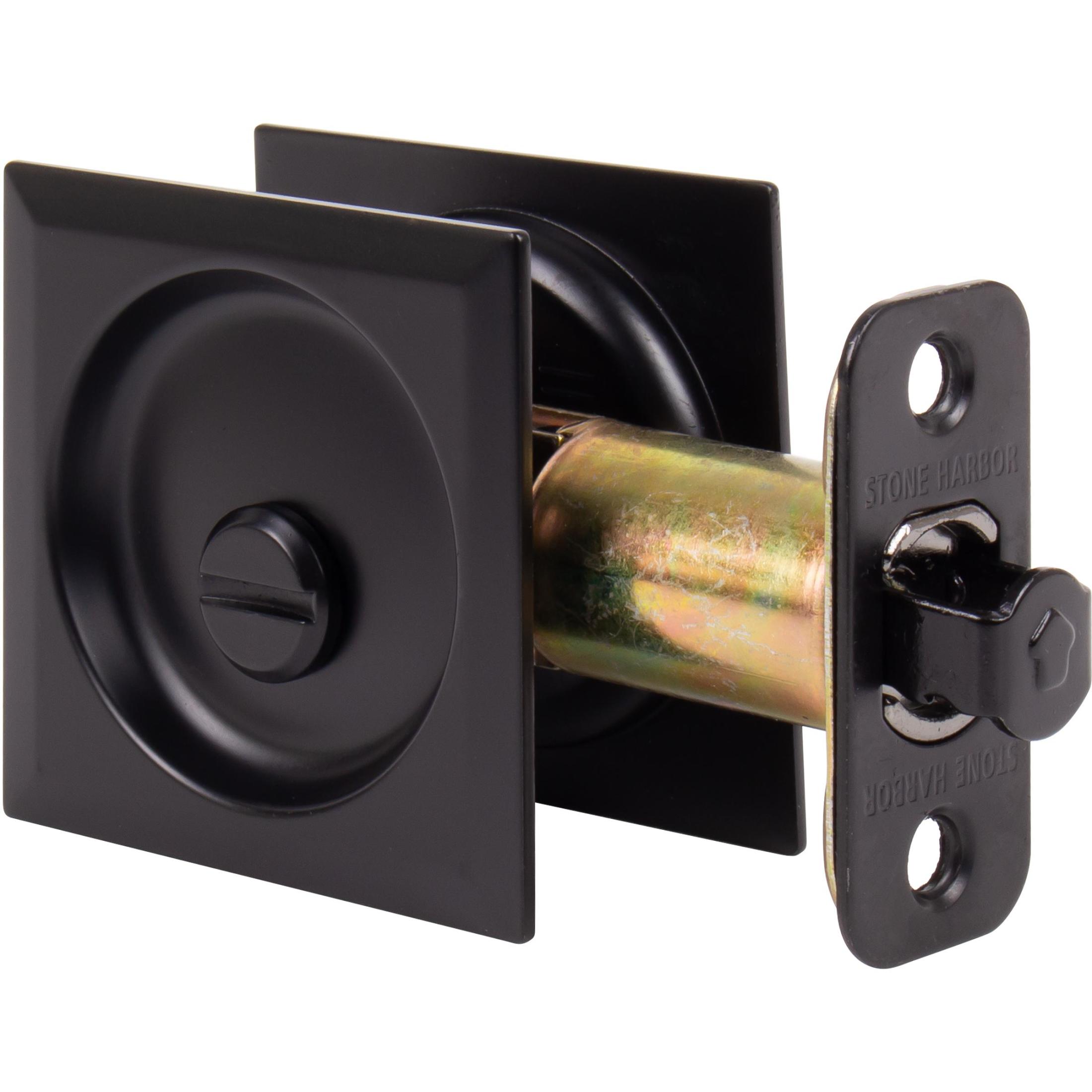 Contemporary Square Pocket Door Lock Privacy