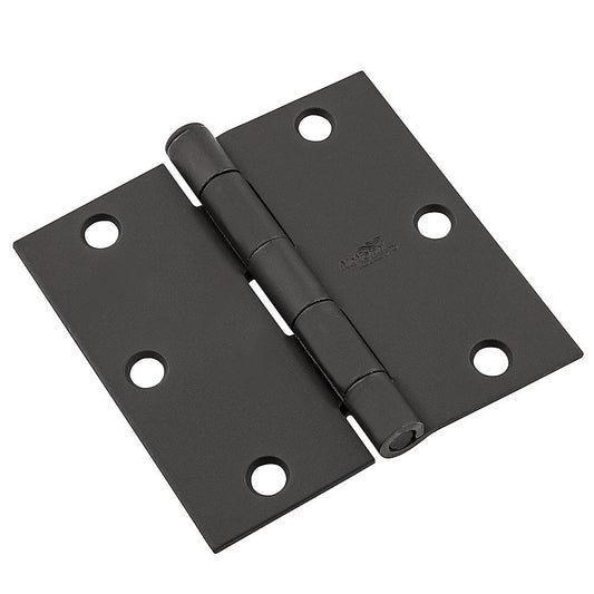 National Hardware - SPB512 3-1/2" SQR Hinge 1/pk - Black