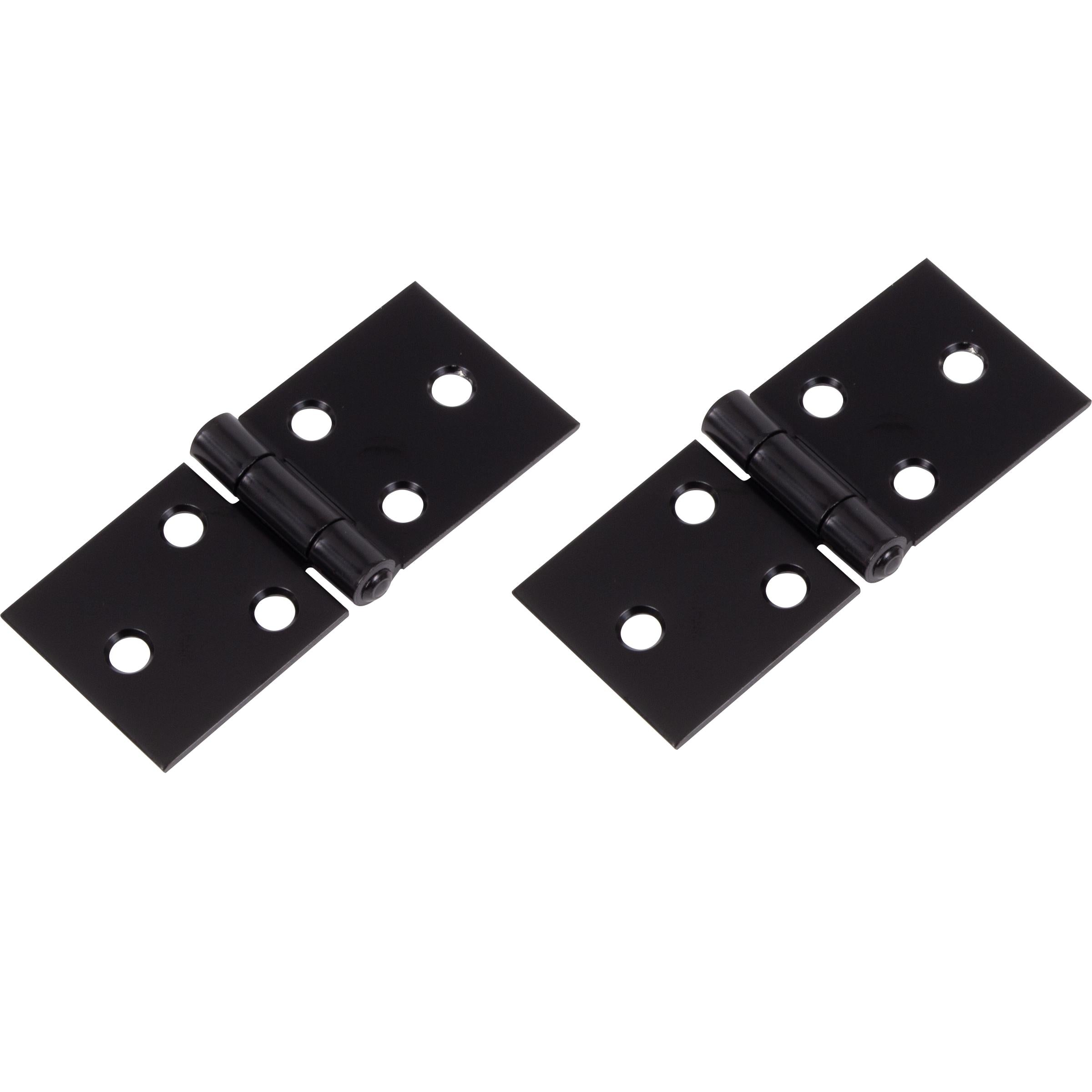 Stone Harbor Hardware Back Flap Hinge, 1-1/2 Inches, 2-Pack, Matte Black