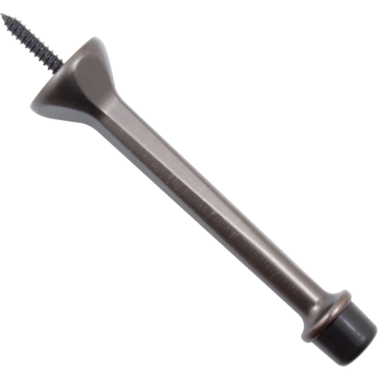 Stone Harbor Hardware Heavy-Duty Solid Door Stop, 4 Inches, Vintage Bronze