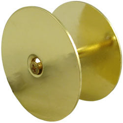 Stone Harbor Hardware Hole Filler Plate, 2-5/8" Diameter, 1-Inch and 2-Inch Connecting Screws, Polished Brass