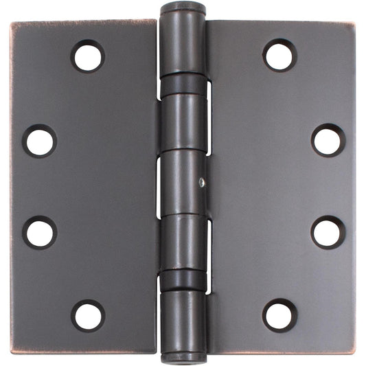 Stone Harbor Hardware Commercial Grade Ball Bearing Hinge, Non-Removable Pin, 4-1/2 Inches, Square Corner, .134 Gauge, Oil-Rubbed Bronze