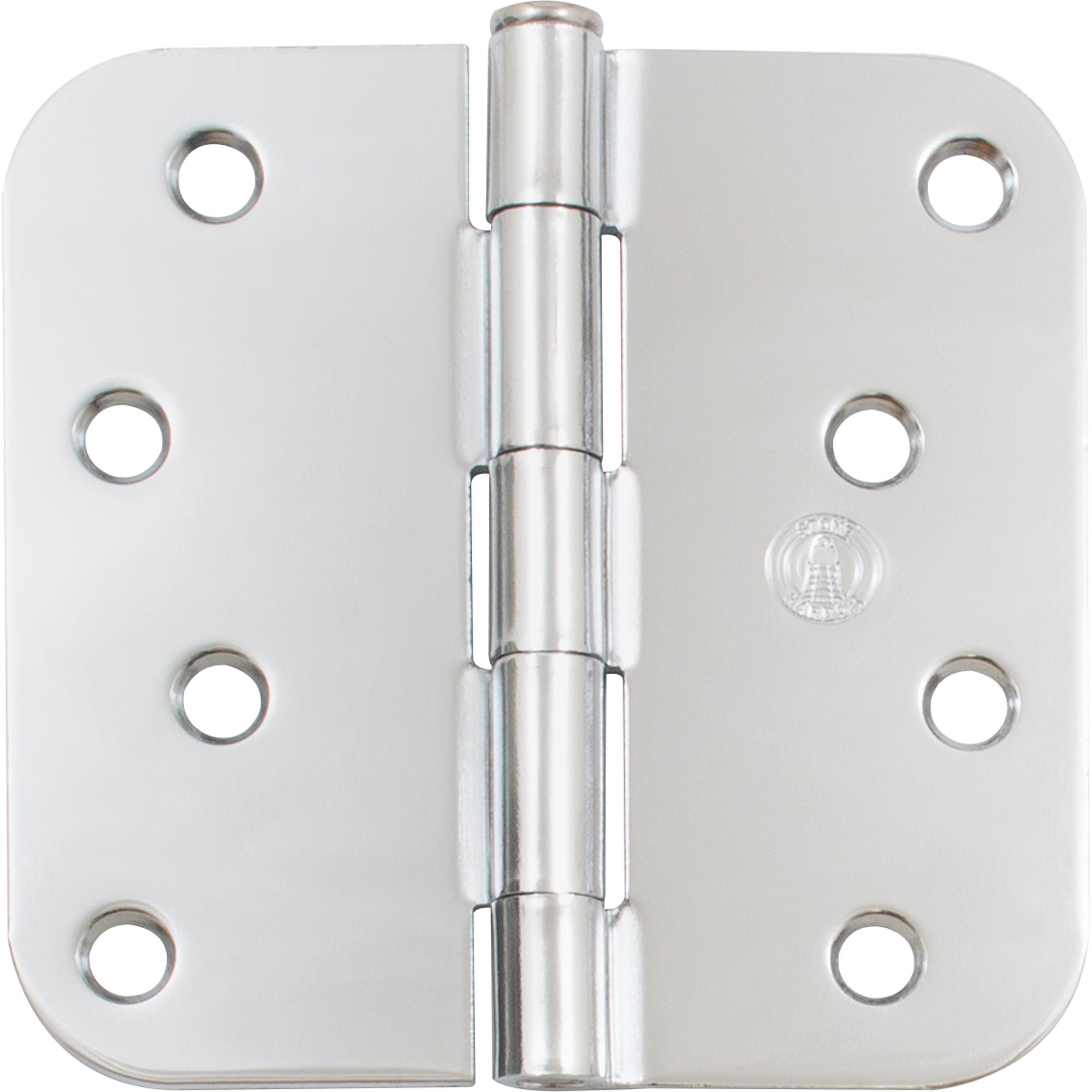Stone Harbor Hardware Standard Hinge, 4 Inches, 5/8" Radius Corner, Bulk Pack (100 Each), Polished Chrome