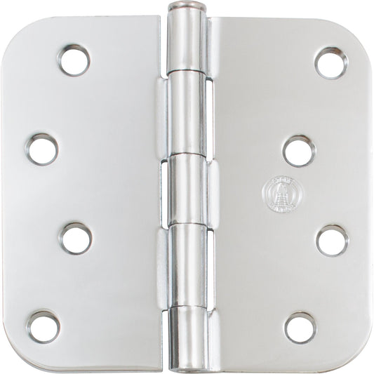 Stone Harbor Hardware Standard Hinge, 4 Inches, 5/8" Radius Corner, Bulk Pack (100 Each), Polished Chrome
