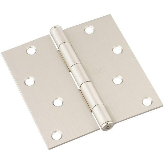 National Hardware - SPB512 4" SQR Hinge 1/pk - Satin Nickel