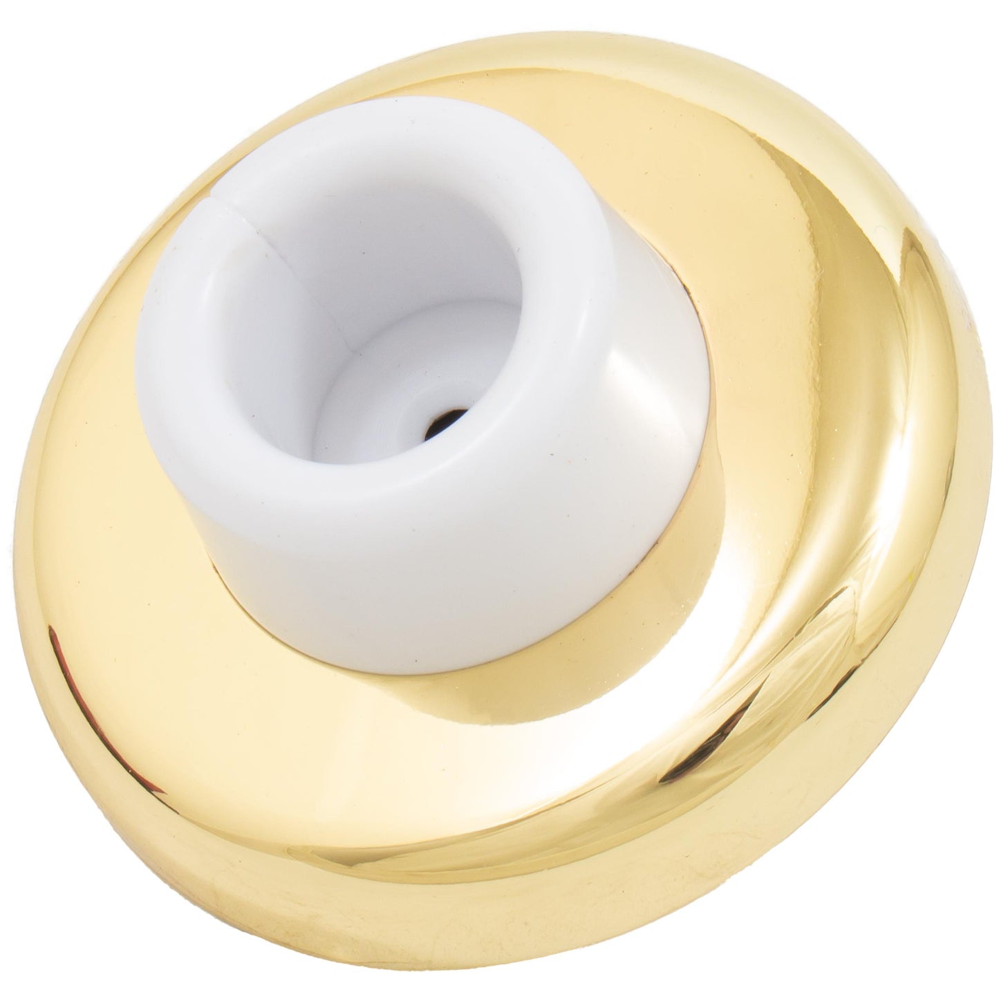 Stone Harbor Hardware Concave Wall Door Stop, 2-1/4 Inches, Polished Brass