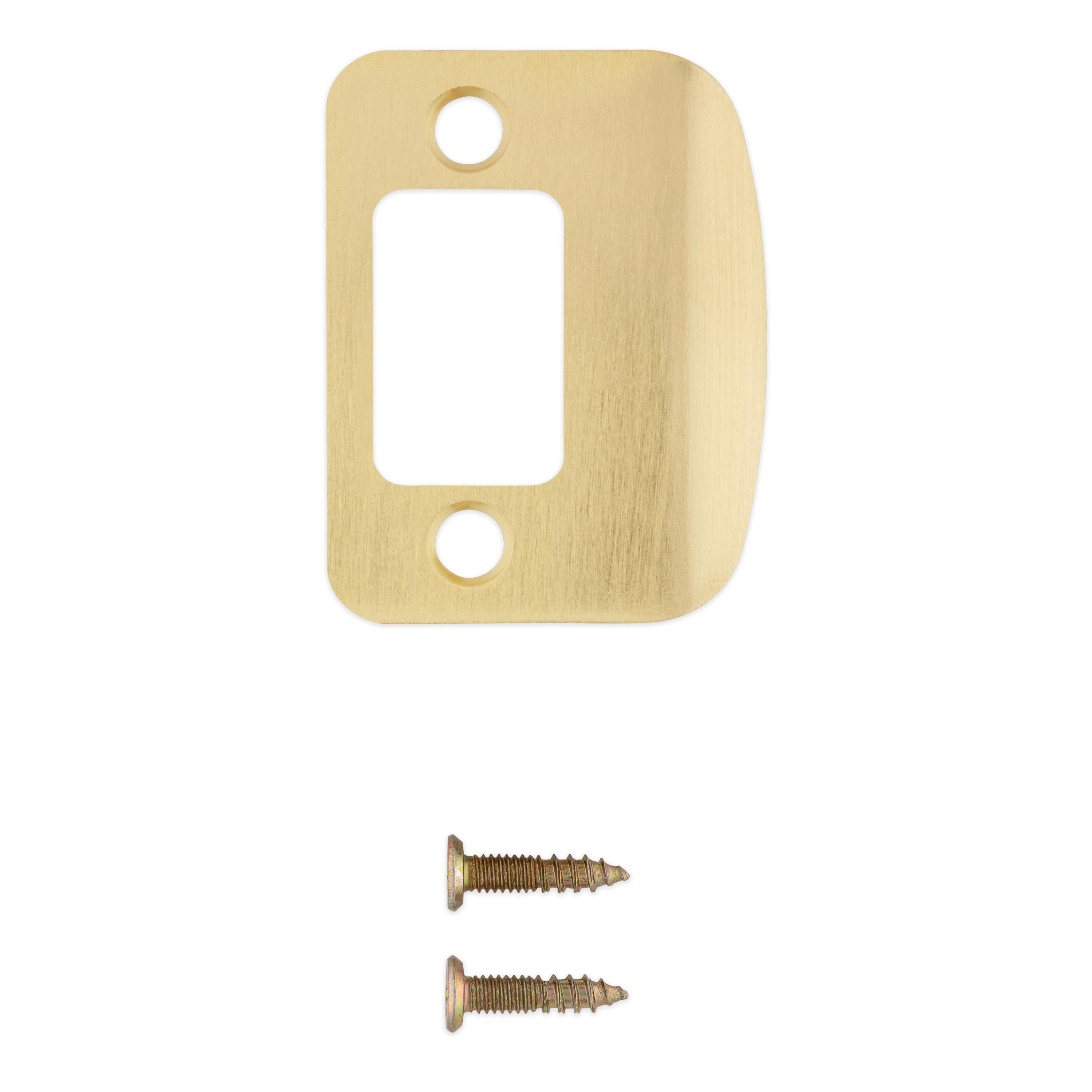 85303-019 RC Full Lip Deadbolt Strike - Satin Brass