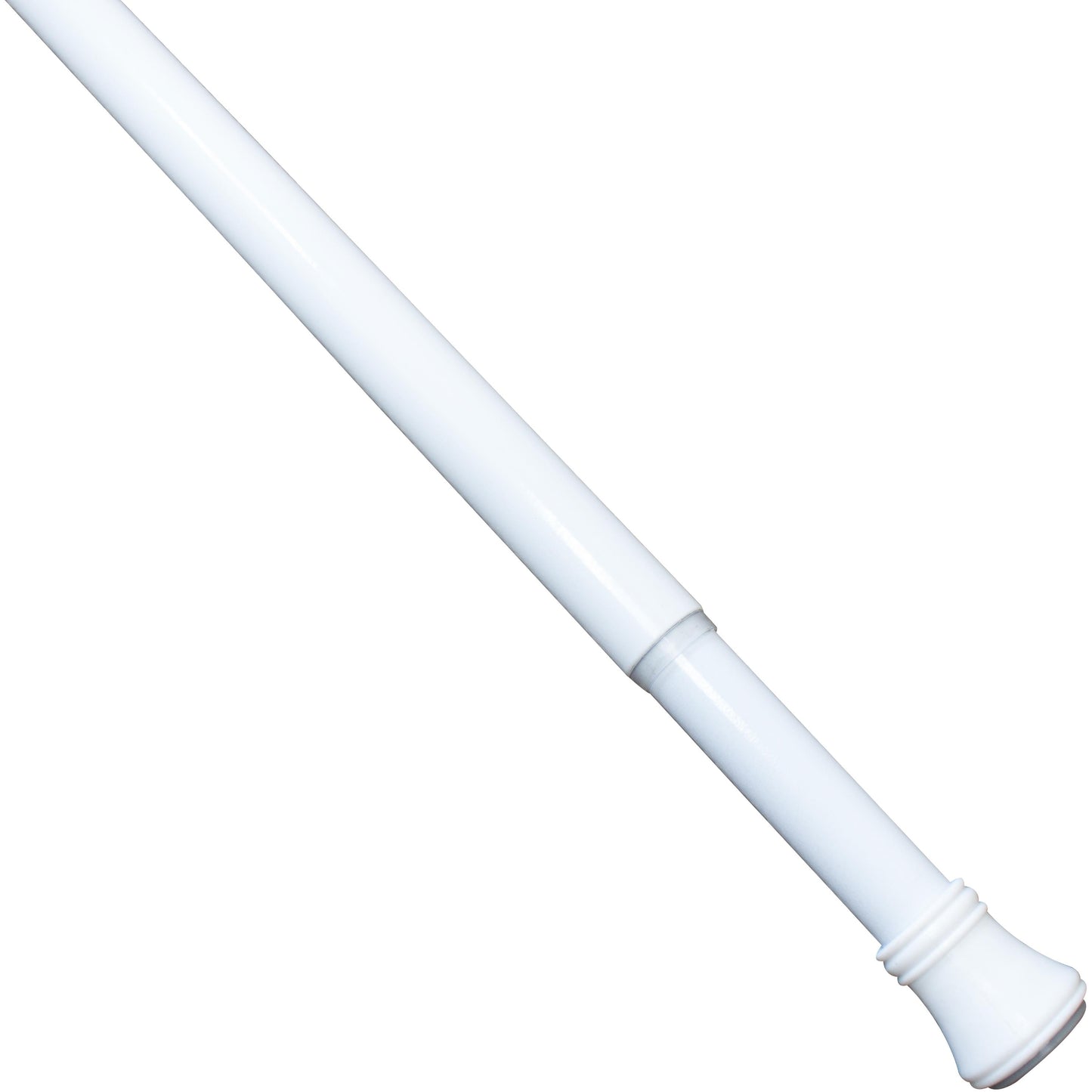 Stone Harbor Hardware Adjustable Shower Rod, 1-3/8" Diameter, Adjusts from 43" to 72", White