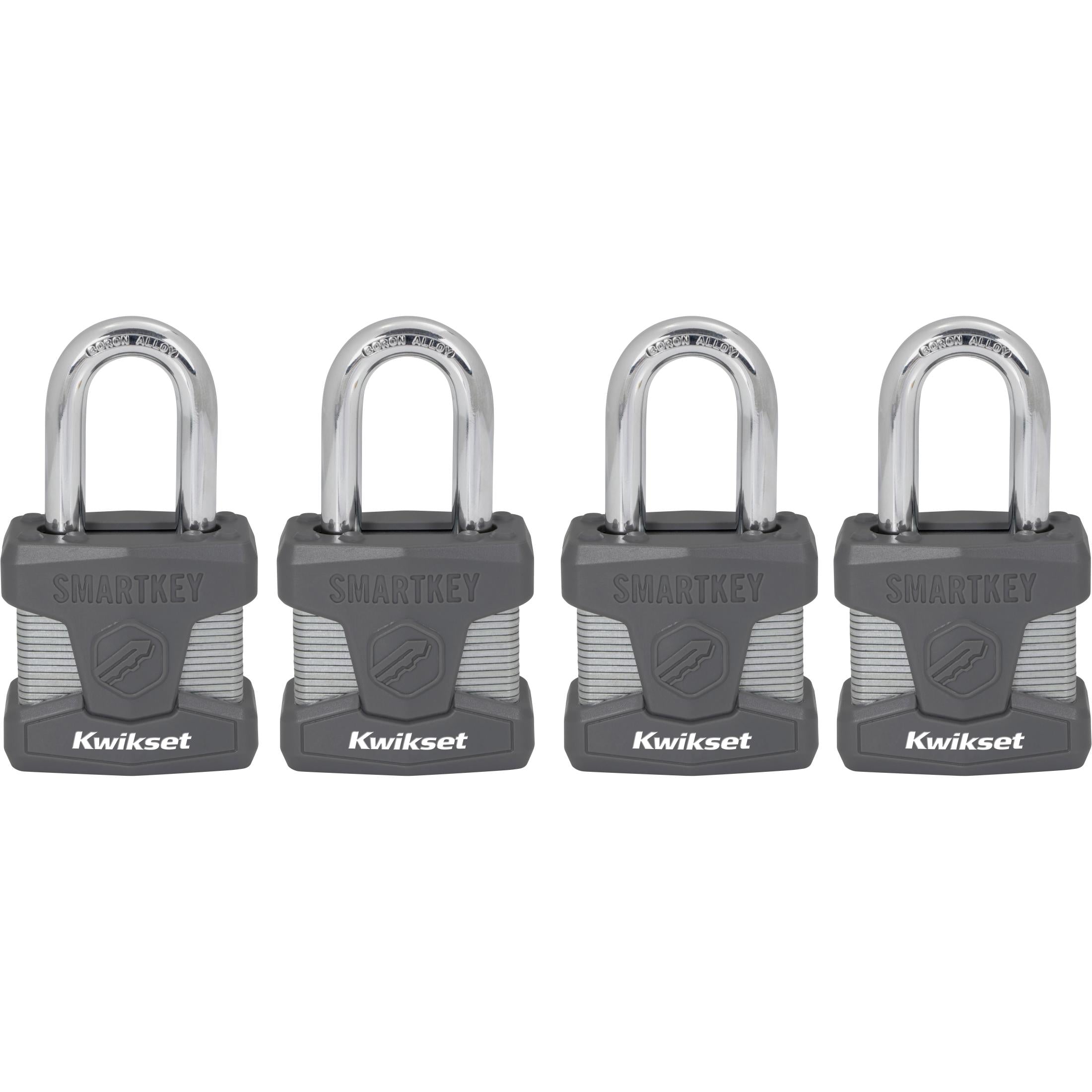 Kwikset 2" Padlock SMT KA with 1-1/2" Shackle, 4-Pack