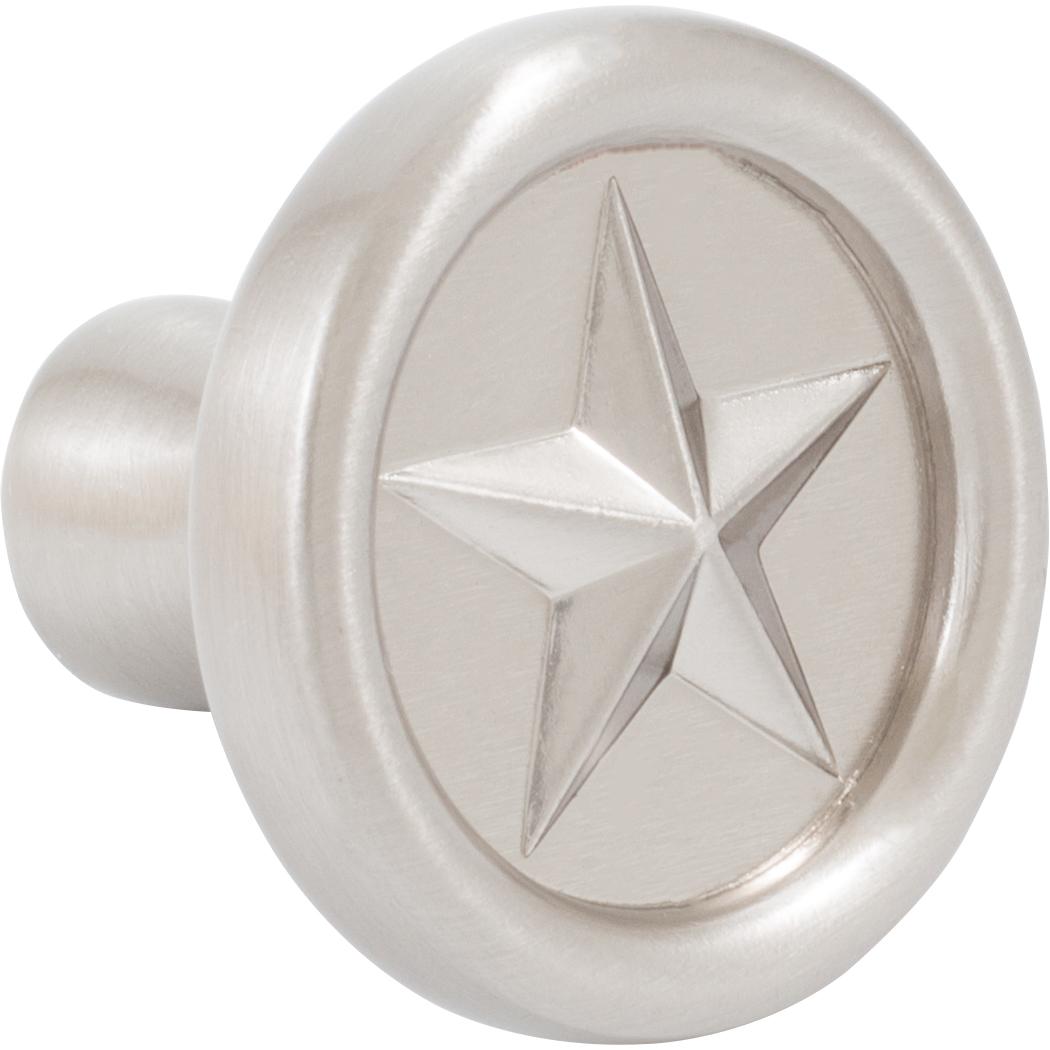 Stone Harbor Hardware Texas Star Cabinet Knob, 1-1/4 Inches, Satin Nickel