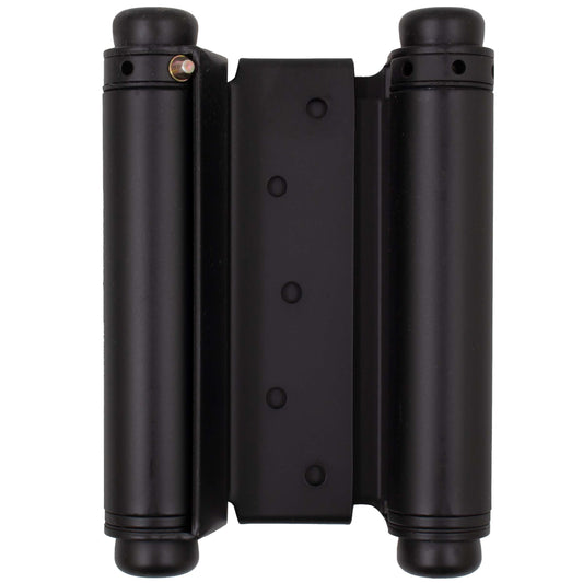 Stone Harbor Hardware Heavy-Duty Double Acting Spring Hinge, 5 Inches, Fits Doors 1-1/8" to 1-3/8" Thick, 1-Pack, Matte Black