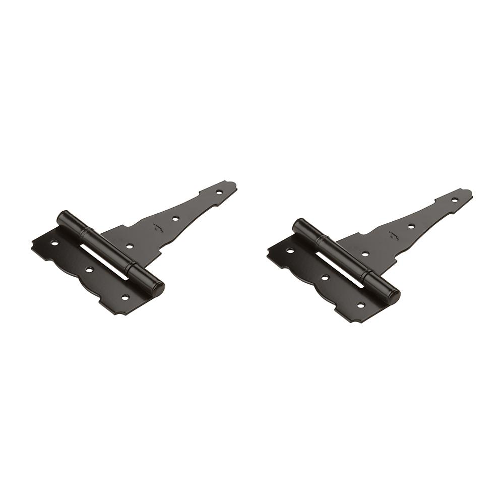 National Hardware - V841 6" Ornamental T-Hinge 2/pk - Black