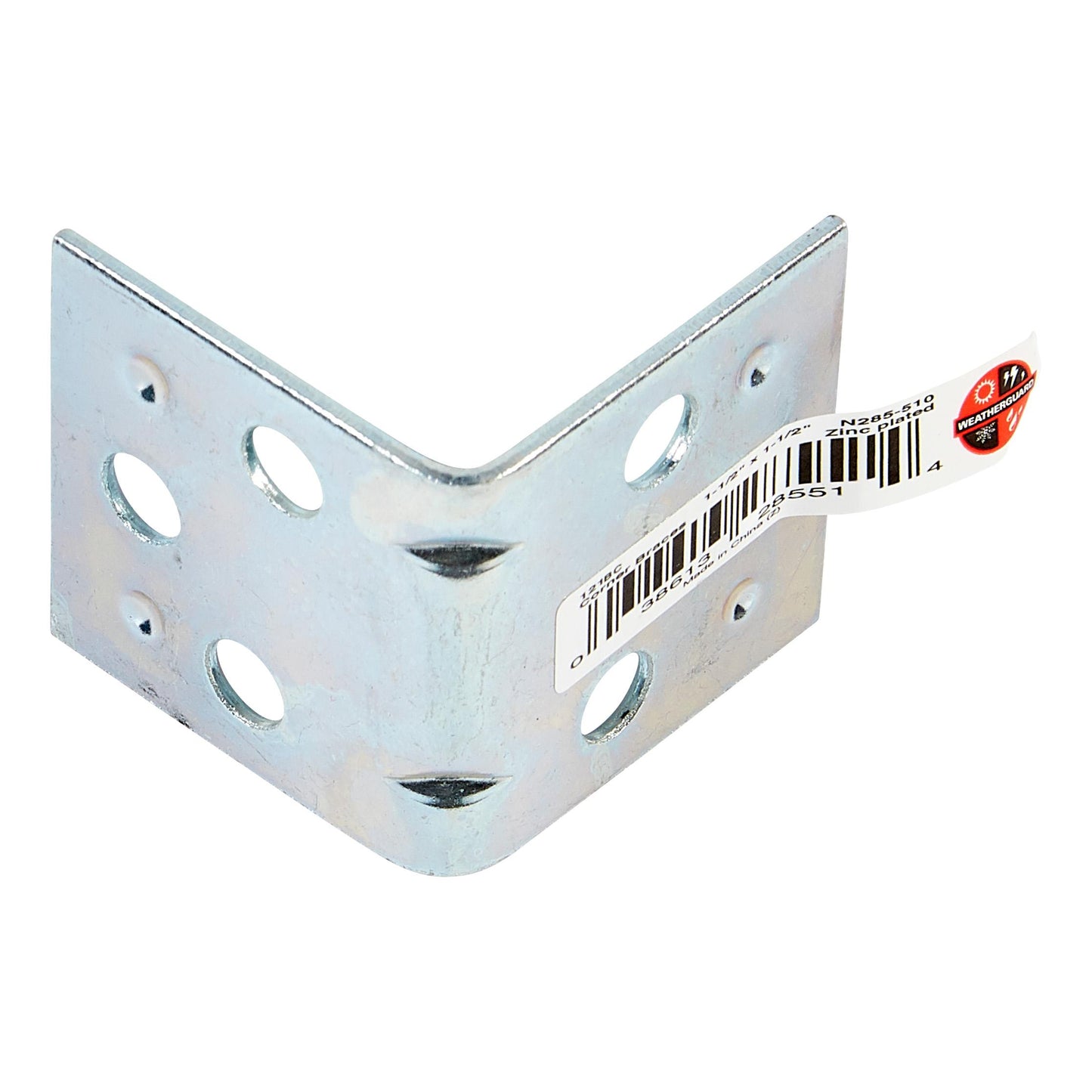 MP121BC 1-1/2" x 1-1/2" Double Wide Corner Brace - Zinc Plated