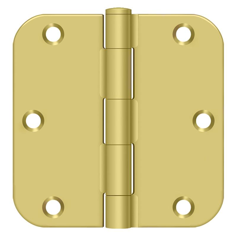Deltana S35R54 Residential Thickness Steel 3 1/2-Inch x 3 1/2-Inch x 5/8-Inch Radius Hinge