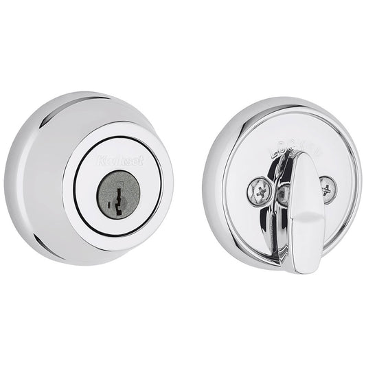 780 26 SMT 6AL STRKP K3 1-Cyl Deadbolt - Polished Chrome