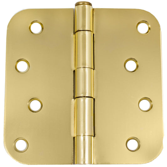 Stone Harbor Hardware Standard Hinge, 4 Inches, 5/8" Radius Corner, Bulk Pack (100 Each), Satin Bright Brass