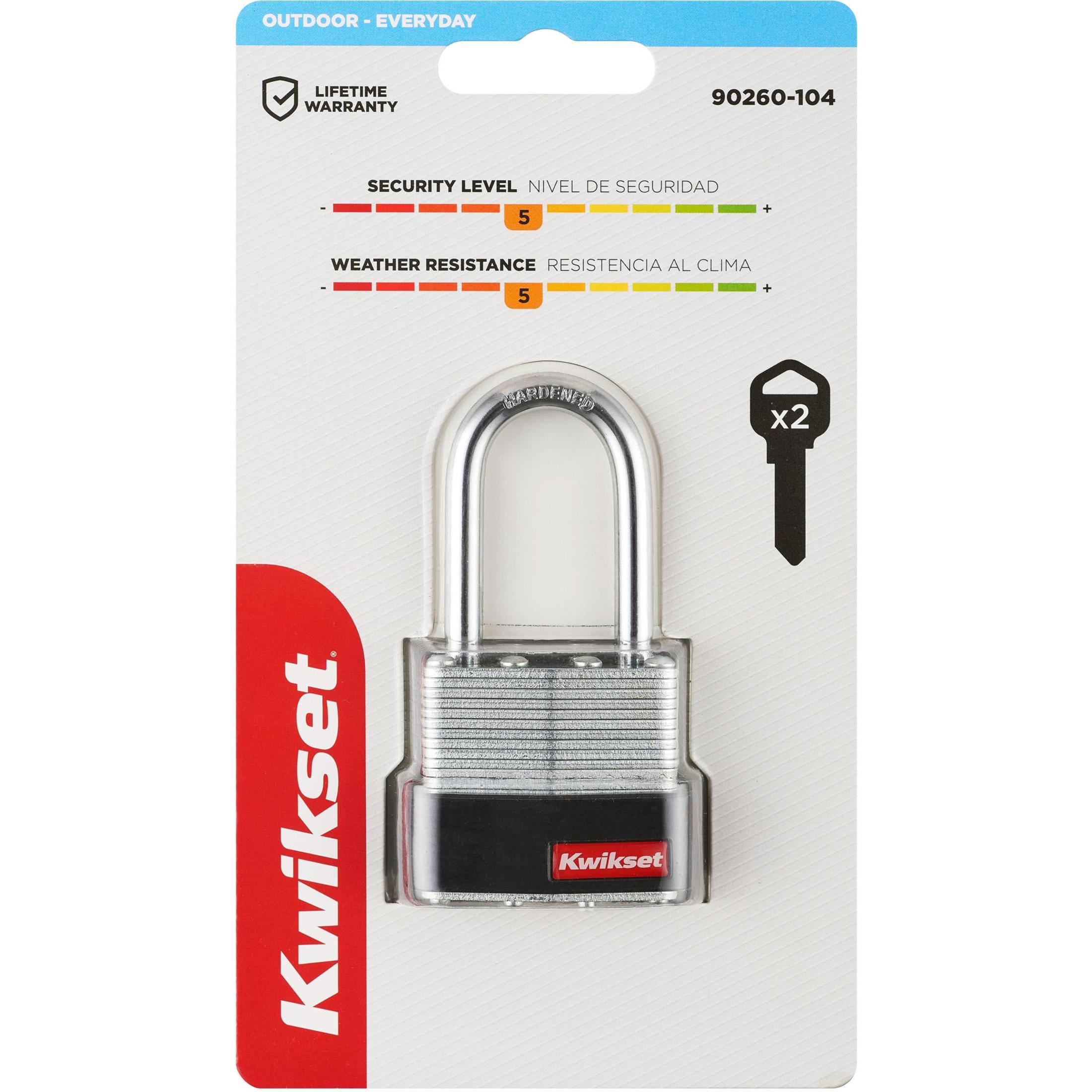 Kwikset 1-9/16" Laminated Padlock with 1-1/2" Shackle