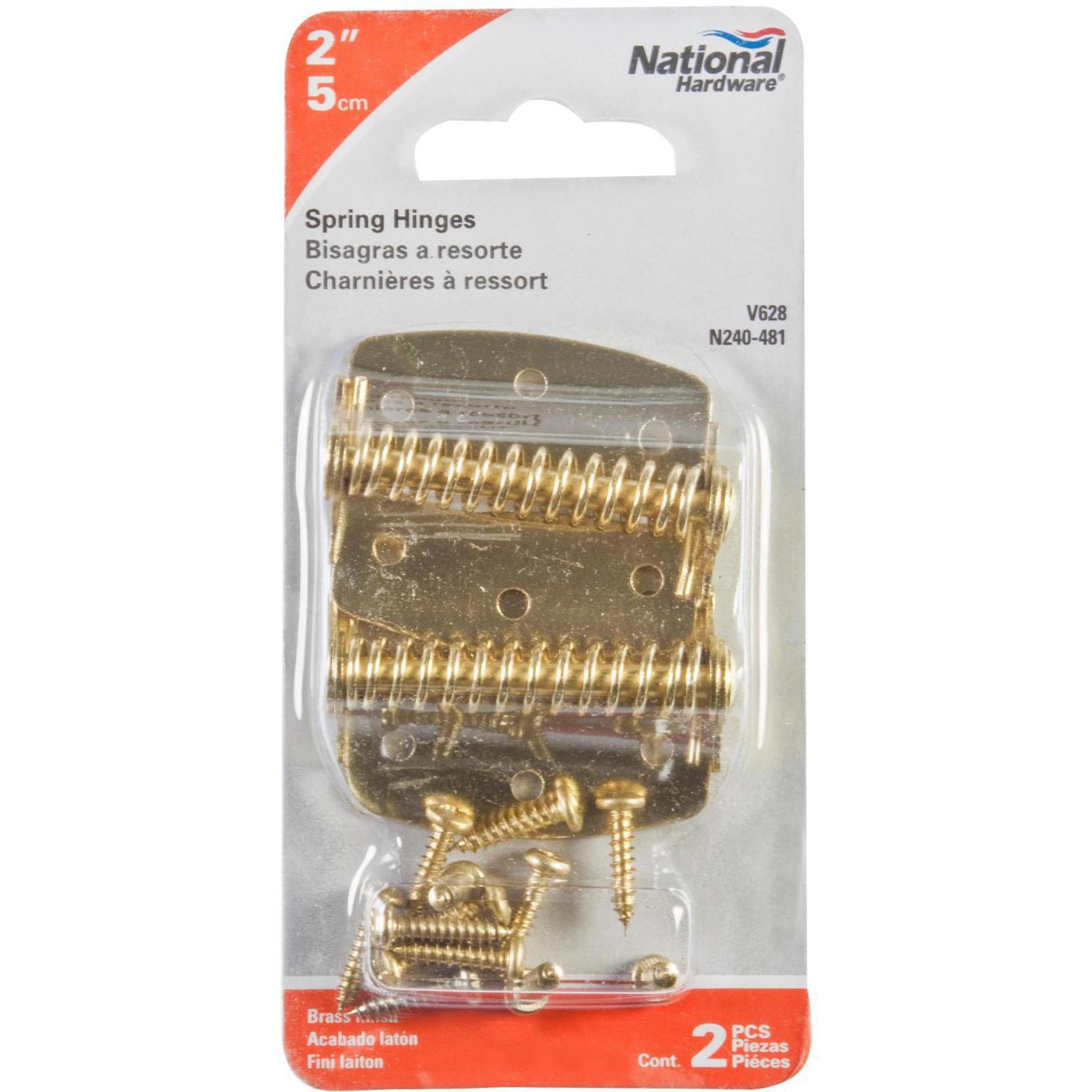 National Hardware - N240-481 V628 2" Cabinet Spring Hinge - Brass, 2 pack