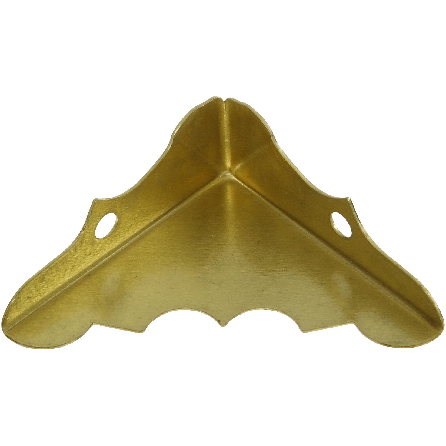 National Hardware - N213-454 V1851 9/16" x 1-1/4" Decorative Corner - Polished Brass, 4 pack