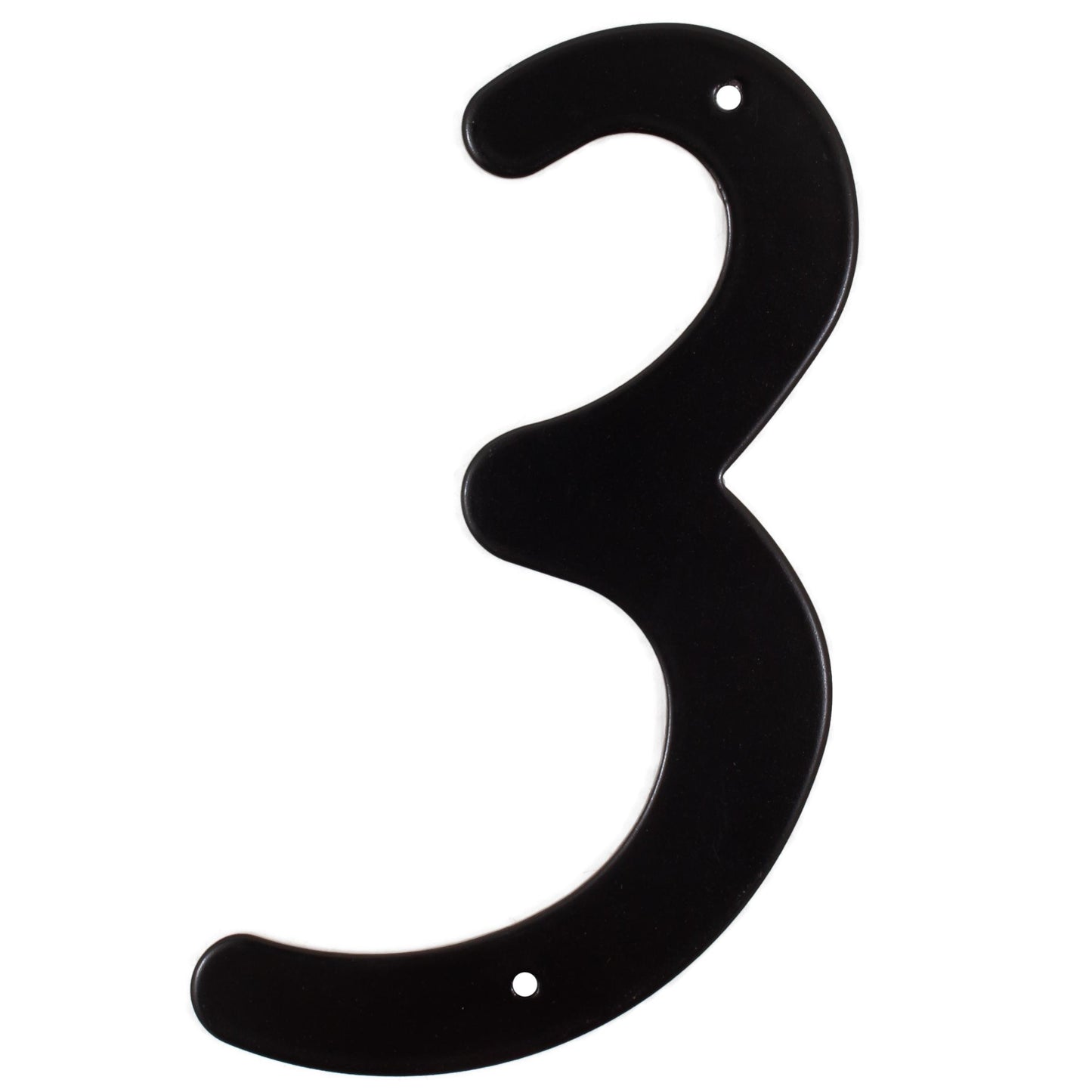 Stone Harbor Hardware Smooth House Number, #3, 4 Inches, Matte Black