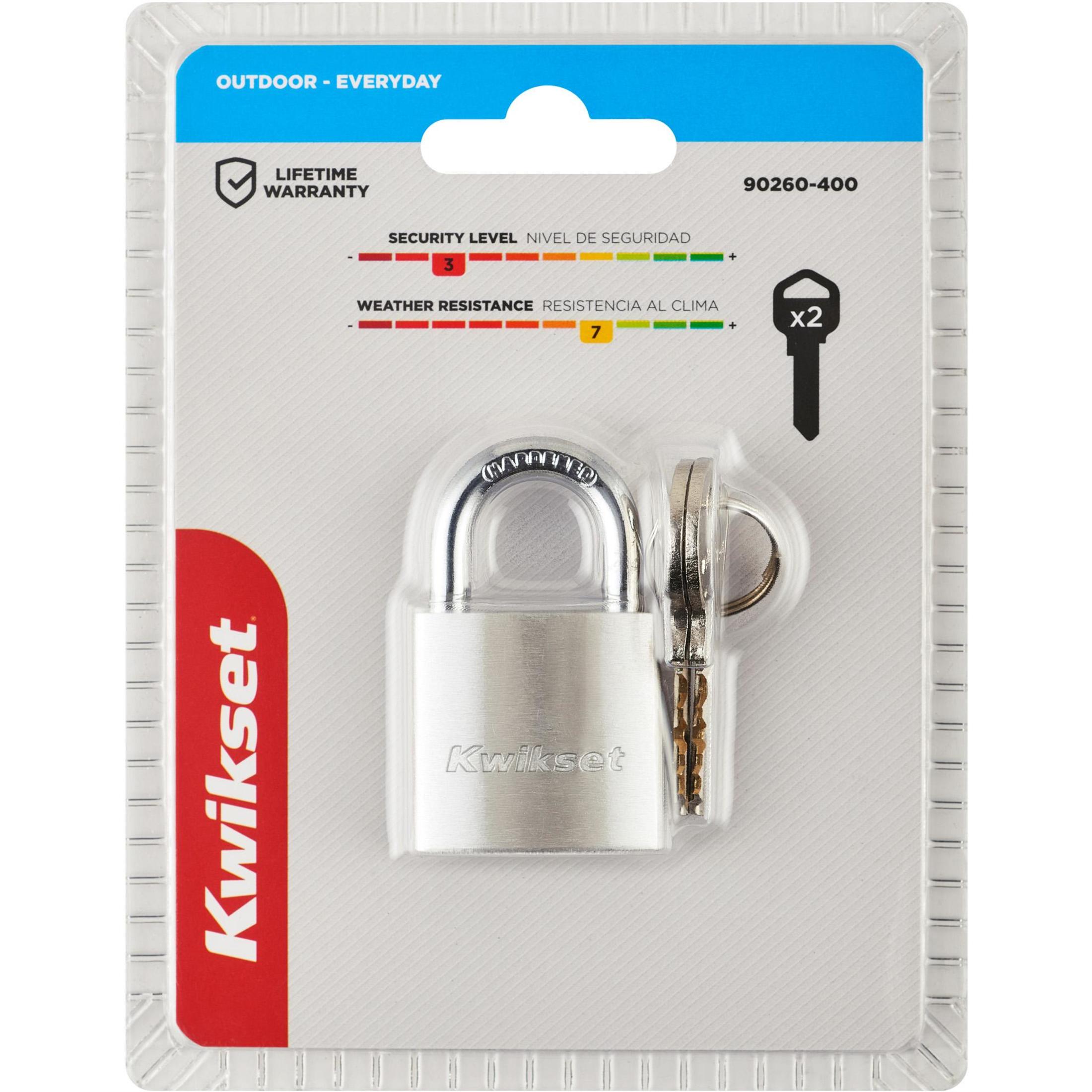 Kwikset 1-1/4" Aluminum Padlock with 5/8" Shackle