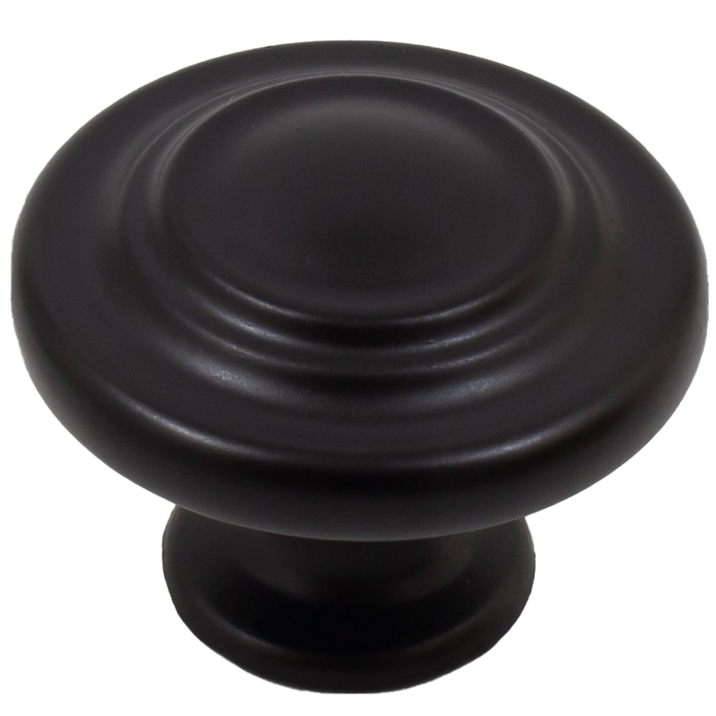 Stone Harbor Hardware Charlotte Cabinet Knob, 1-3/8 Inches, Matte Black