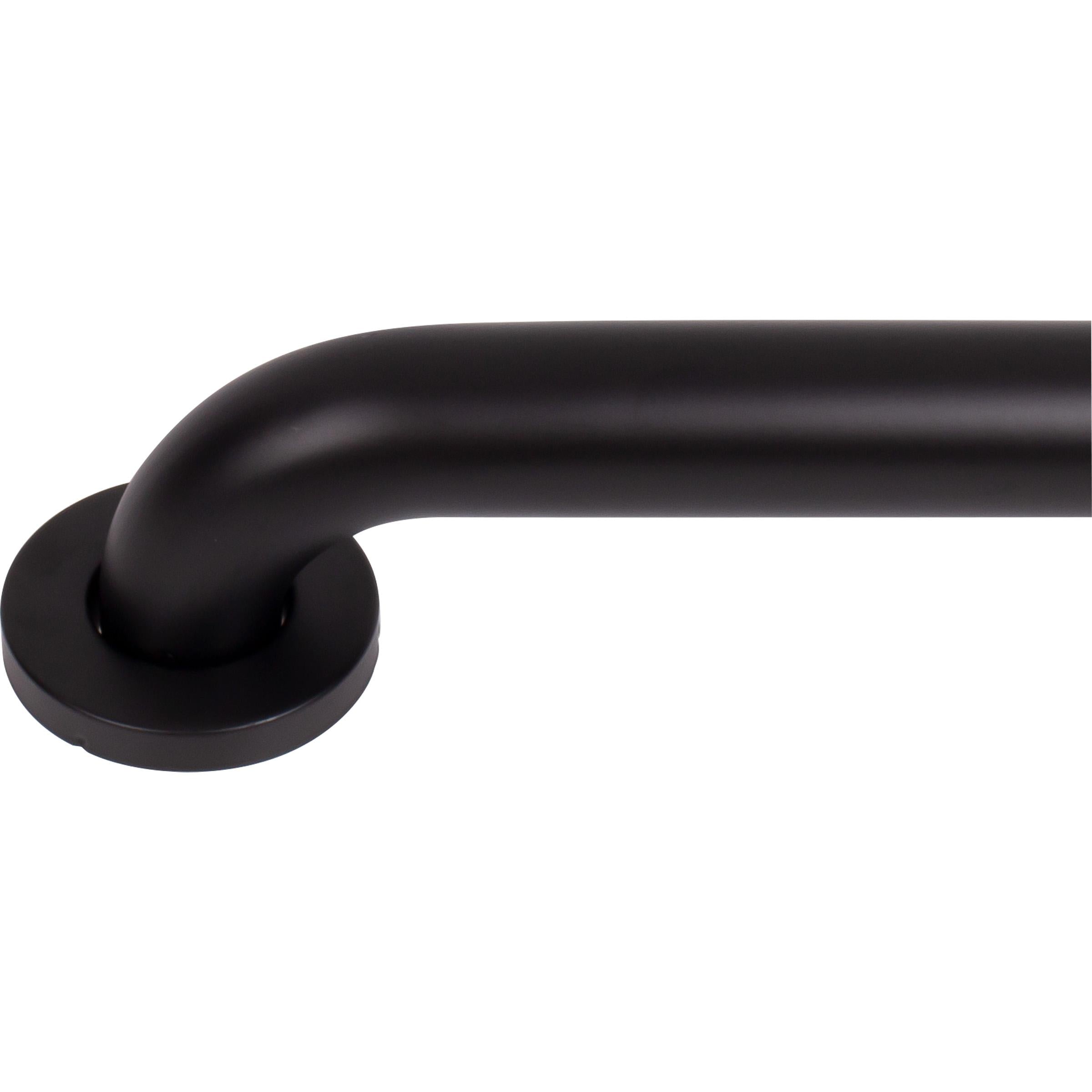 Stone Harbor Hardware Knurled Grab Bar, 36 Inches, 1-1/2" Diameter, 1-1/2" Wall Clearance, Concealed Screws, Matte Black