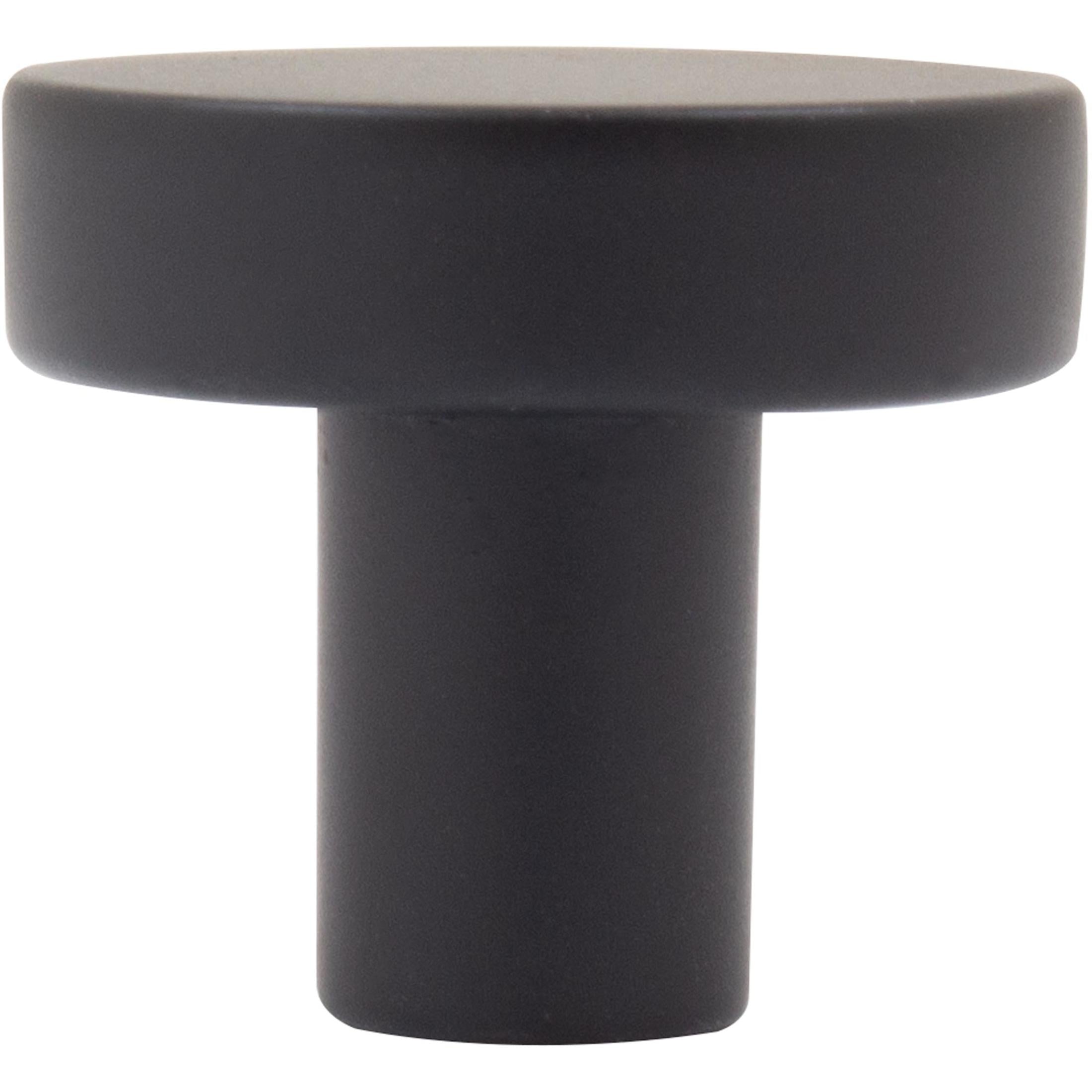 Contemporary Round Cabinet Knob, 1 Inch, Zinc Base Material