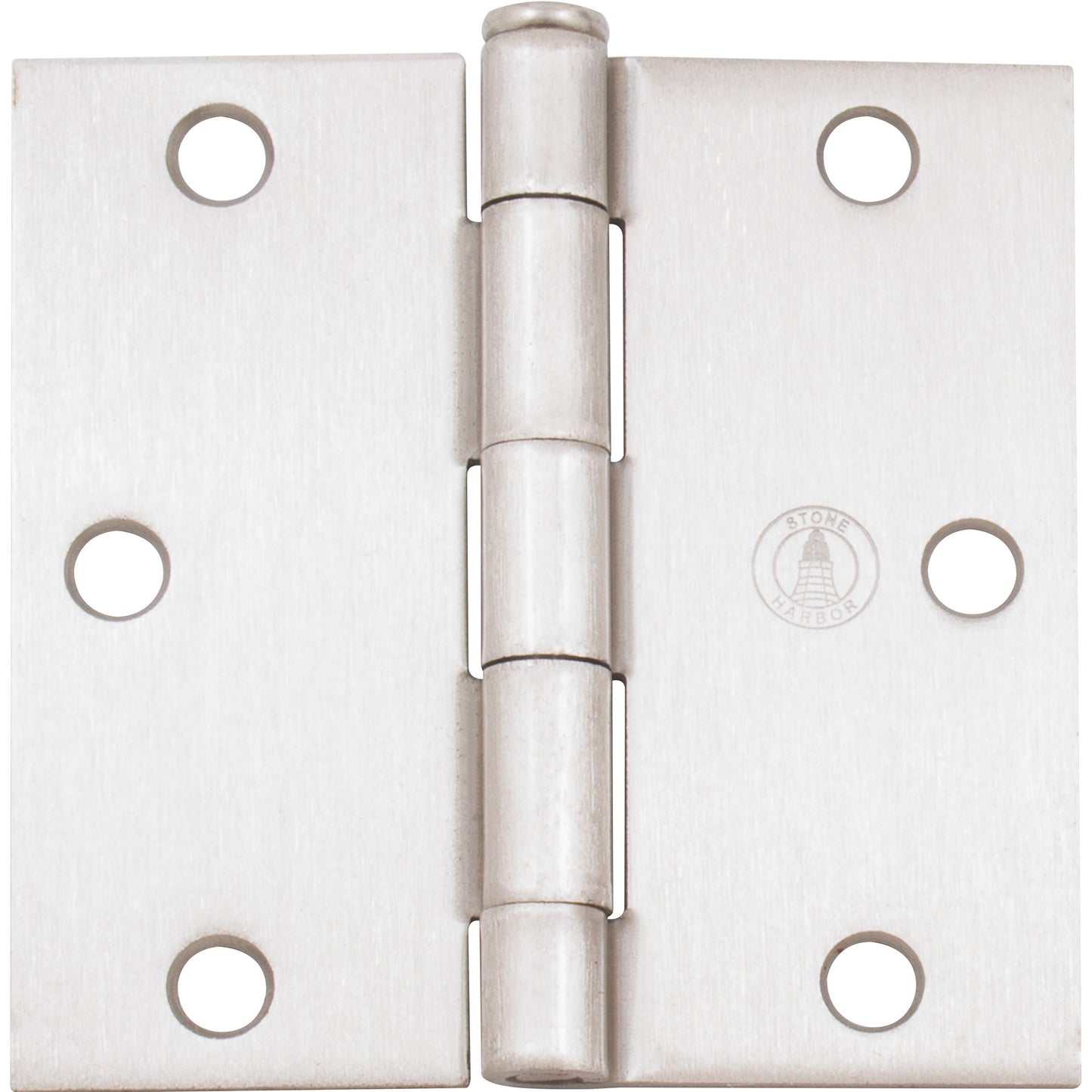 Stone Harbor Hardware 3-1/2" Door Hinges, Square Corner, Satin Nickel, 3-Pack