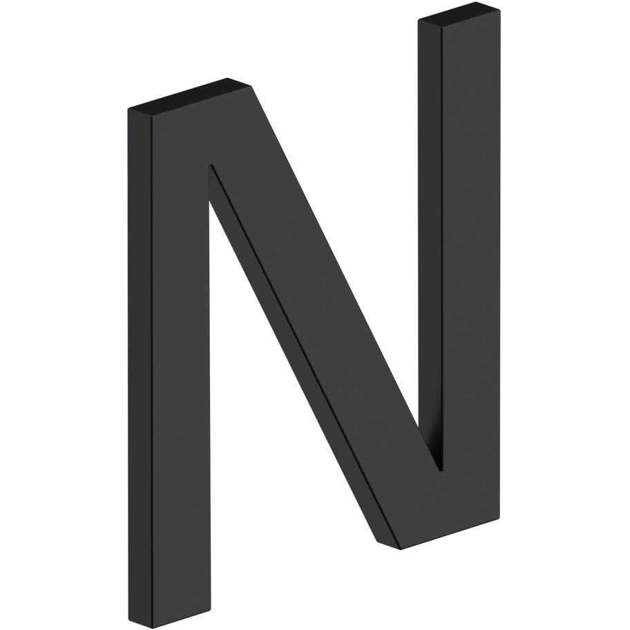 Deltana RNE-NU19 4" E Series Letter N with Risers - Matte Black